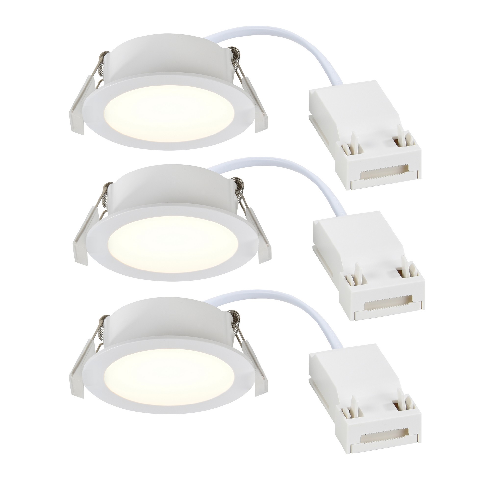 Nordlux Olea 3-Kit - spot encastré - Ø 85 mm, Ø 68 mm taille d"encastrement - 4,4W LED inclus - IP65 - blanc