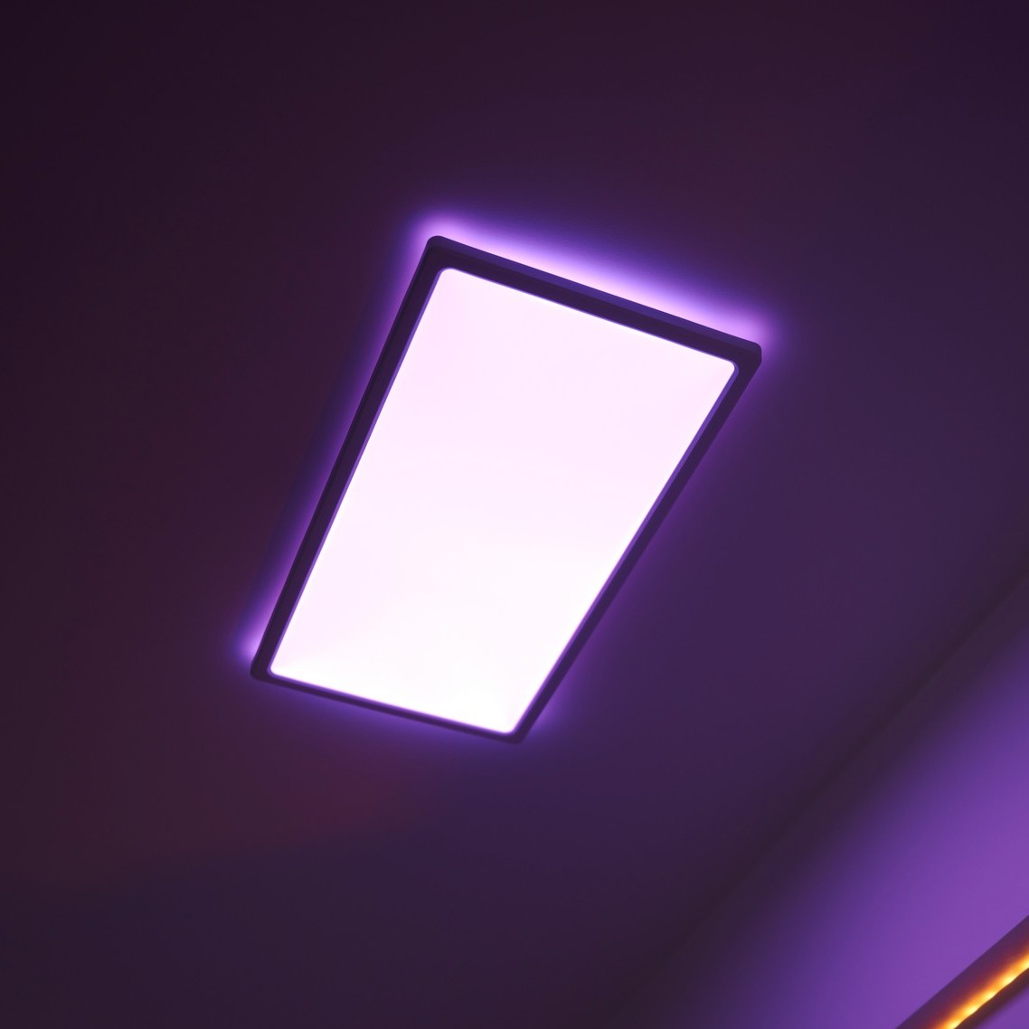 Nordlux Smart Harlow - plafonnier - éclairage intelligent - 59,5 x 29,4 x 2,3 cm - 21W LED inclus - IP54 - blanc
