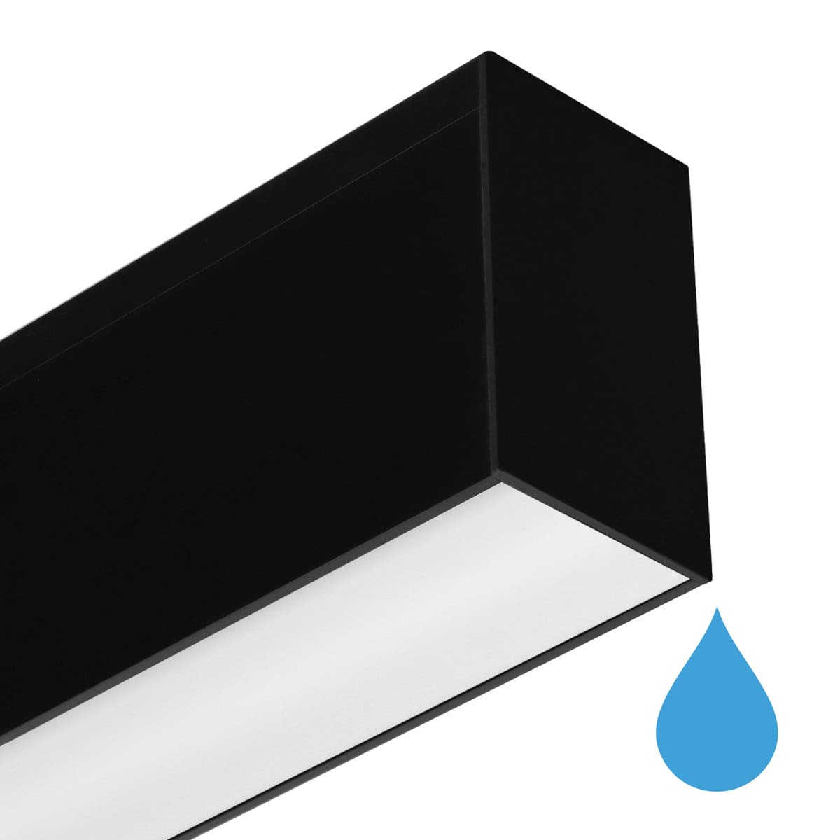 Roi Du Luminaire Slim Line - plafonnier - profilé 5,5 x 3,3 cm - 19,2W LED par mètre - noir - bande LED et driver IP65