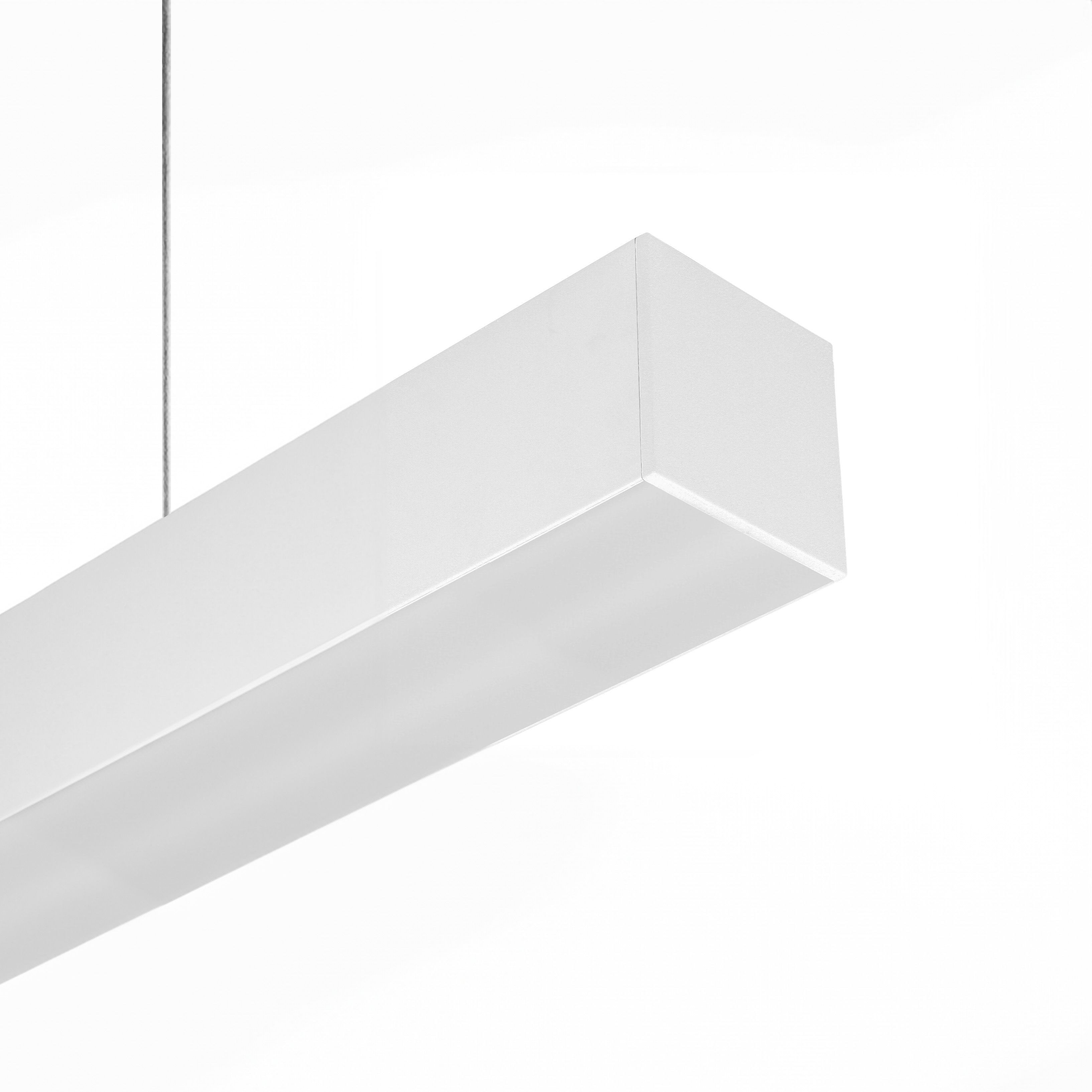 Roi Du Luminaire Line - lampe suspendue - profilé 5,3 x 5,3 cm - 28,8W LED par mètre - blanc