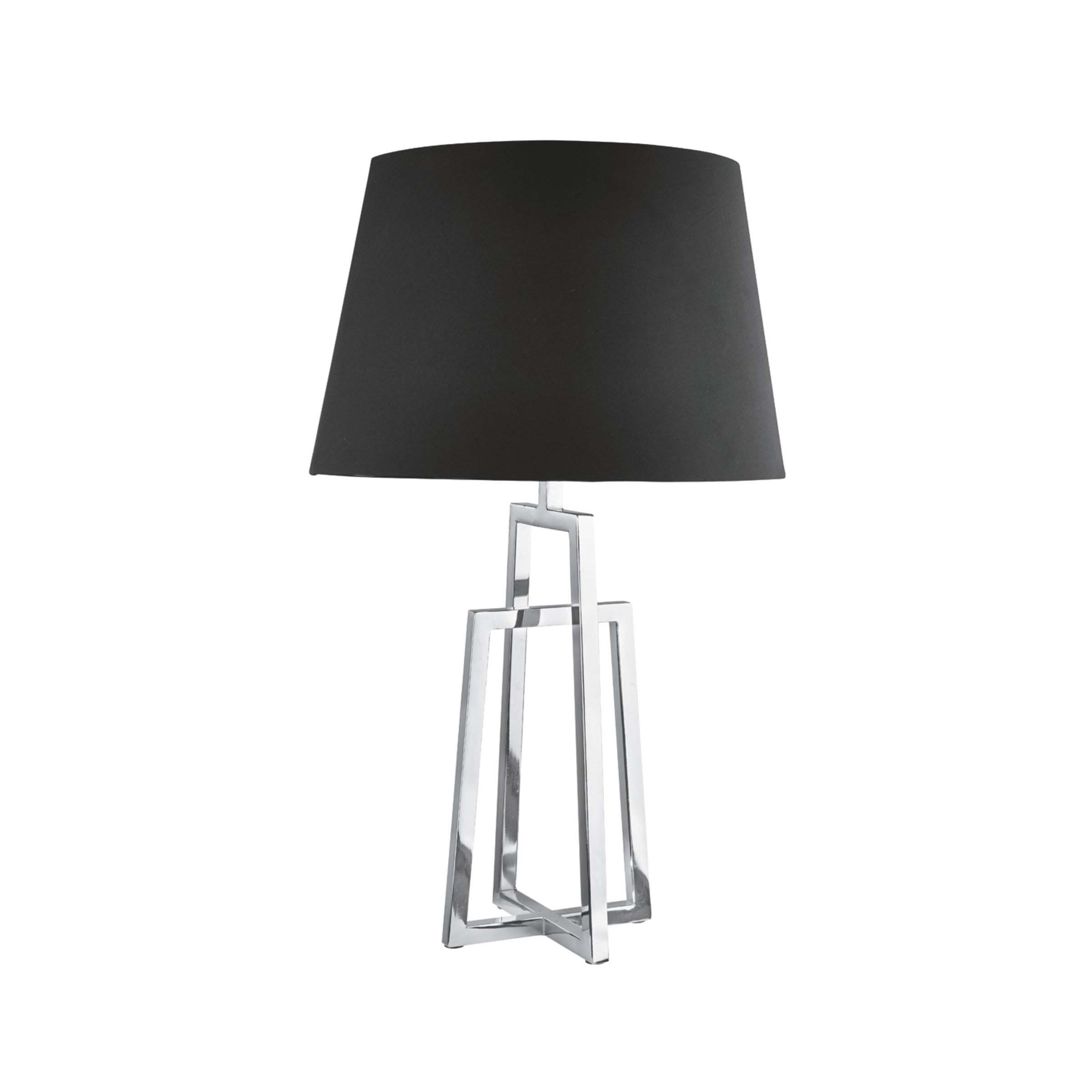 Searchlight York - lampe à poser - Ø ,5 cm - noir mat et chrome