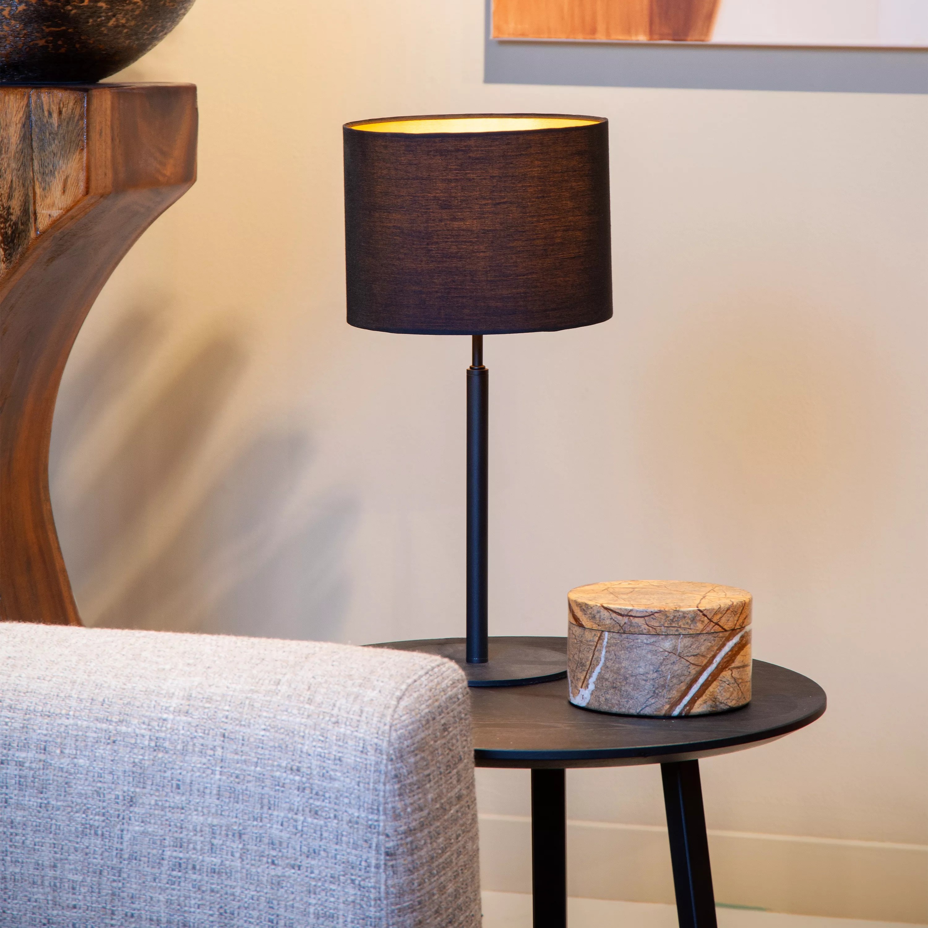 Lucide Maya - lampe à poser - Ø ,5 cm - noir