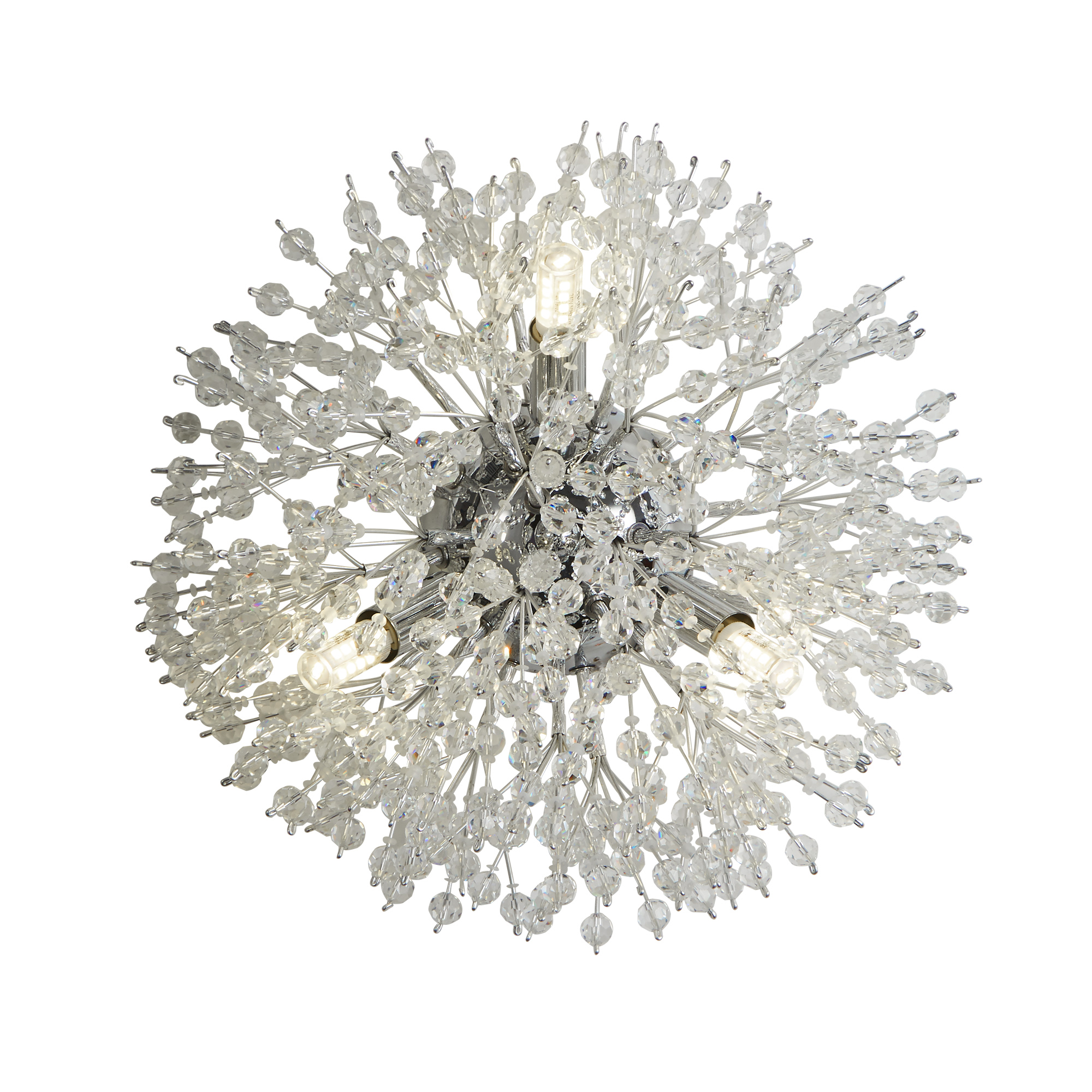 Searchlight Sunburst - applique murale - cm - chrome et transparent
