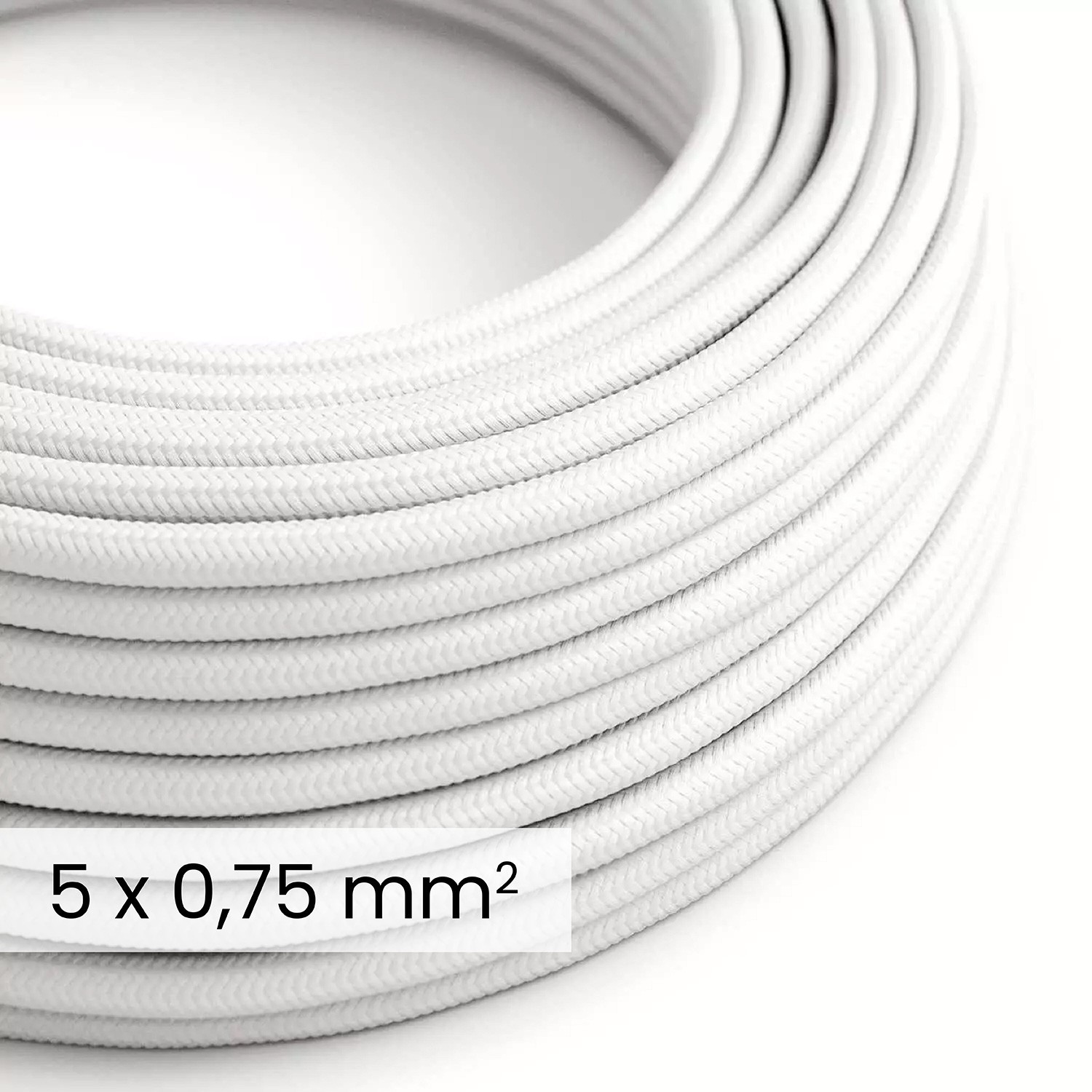 Creative Cables - Câble textile DALI ,75mm² - par - blanc