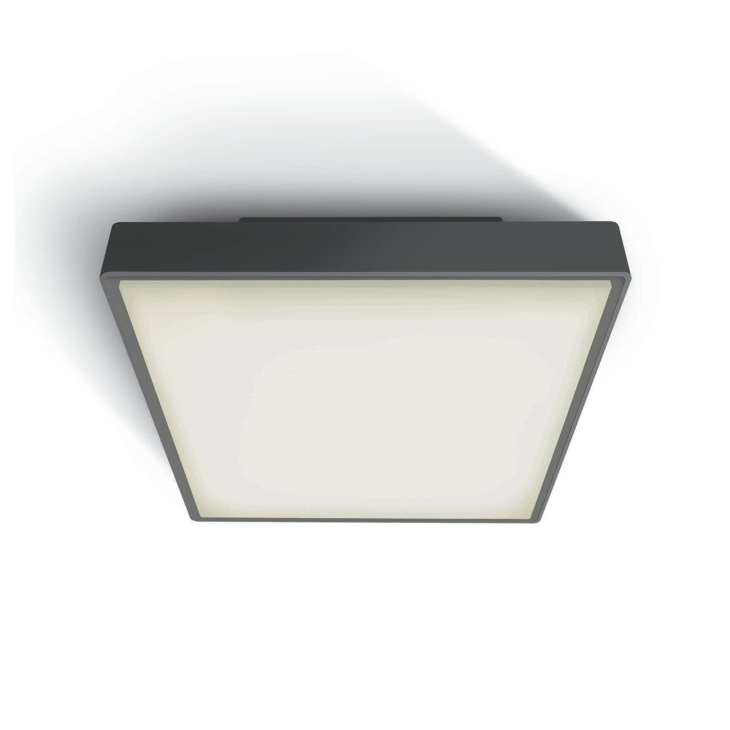 ONE Light E27 Plafo Outdoor Square - plafonnier extérieur - 29,5 x 29,5 x 10,5 cm - IP65 - anthracite