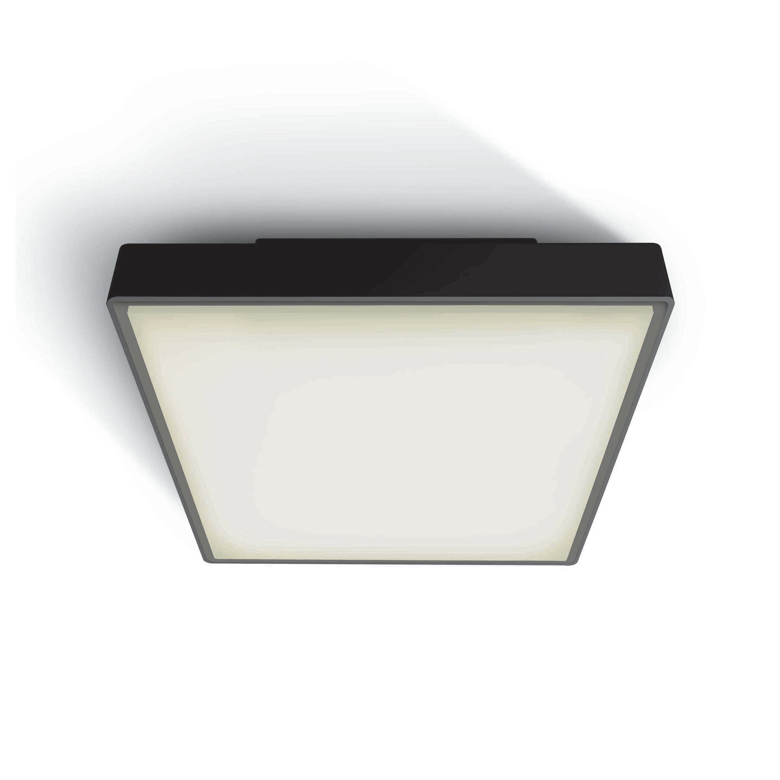ONE Light E27 Plafo Outdoor Square - plafonnier d"extérieur - 22,1 x 22,1 x 9,3 cm - IP65 - noir