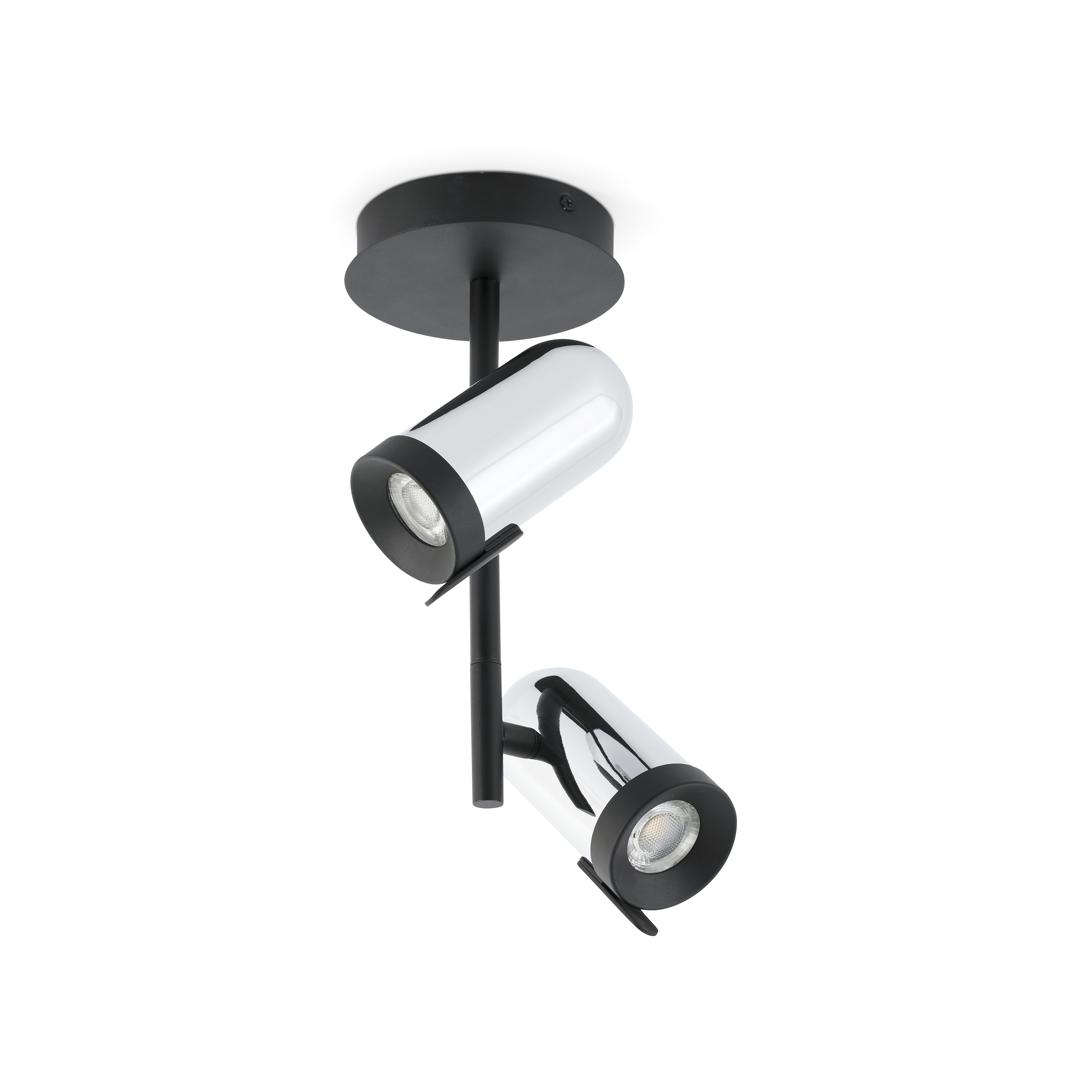 Faro Orleans - spot en saillie 2L - Ø 11,2 x ,8 cm - chrome et noir