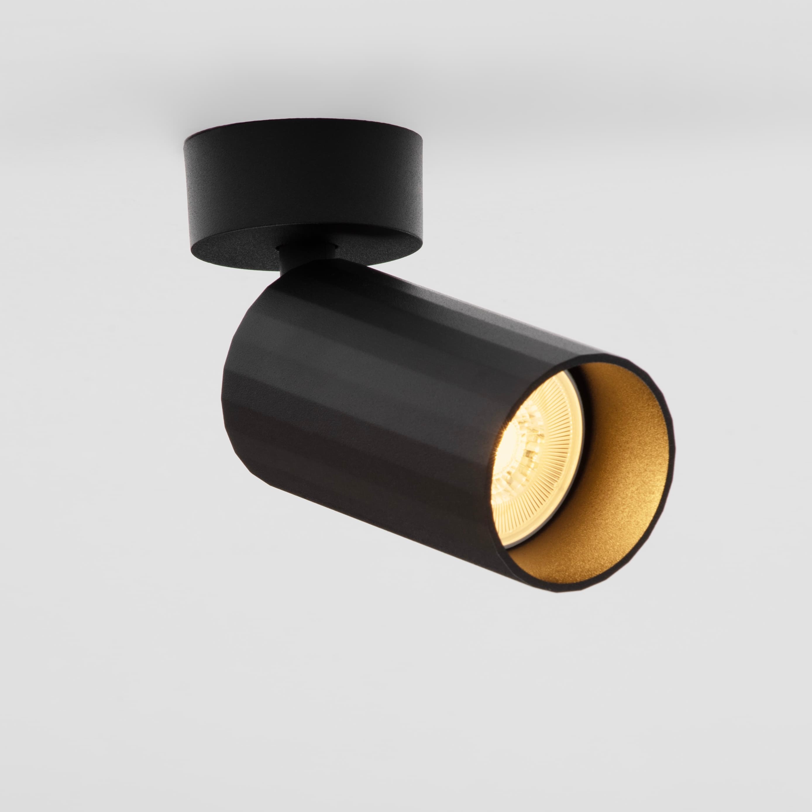 Nova Luce Zelos - spot en saillie 1L - Ø 5,6 x - noir sablé