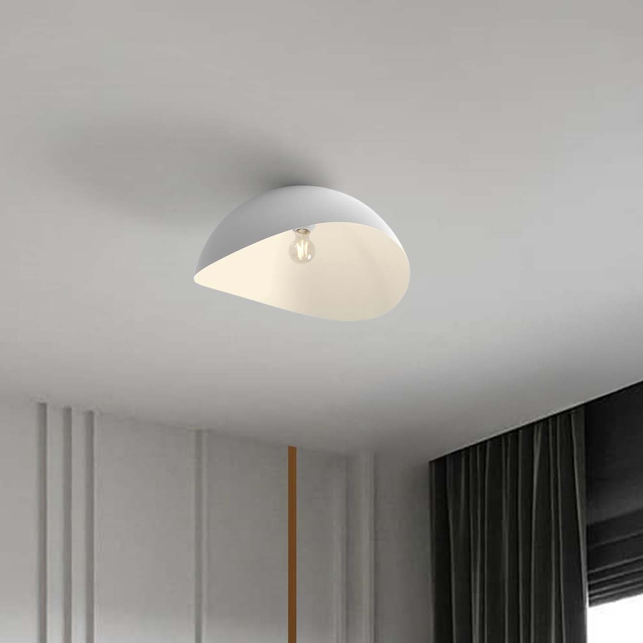 Nova Luce Opsi - plafonnier - Ø cm - blanc sablé