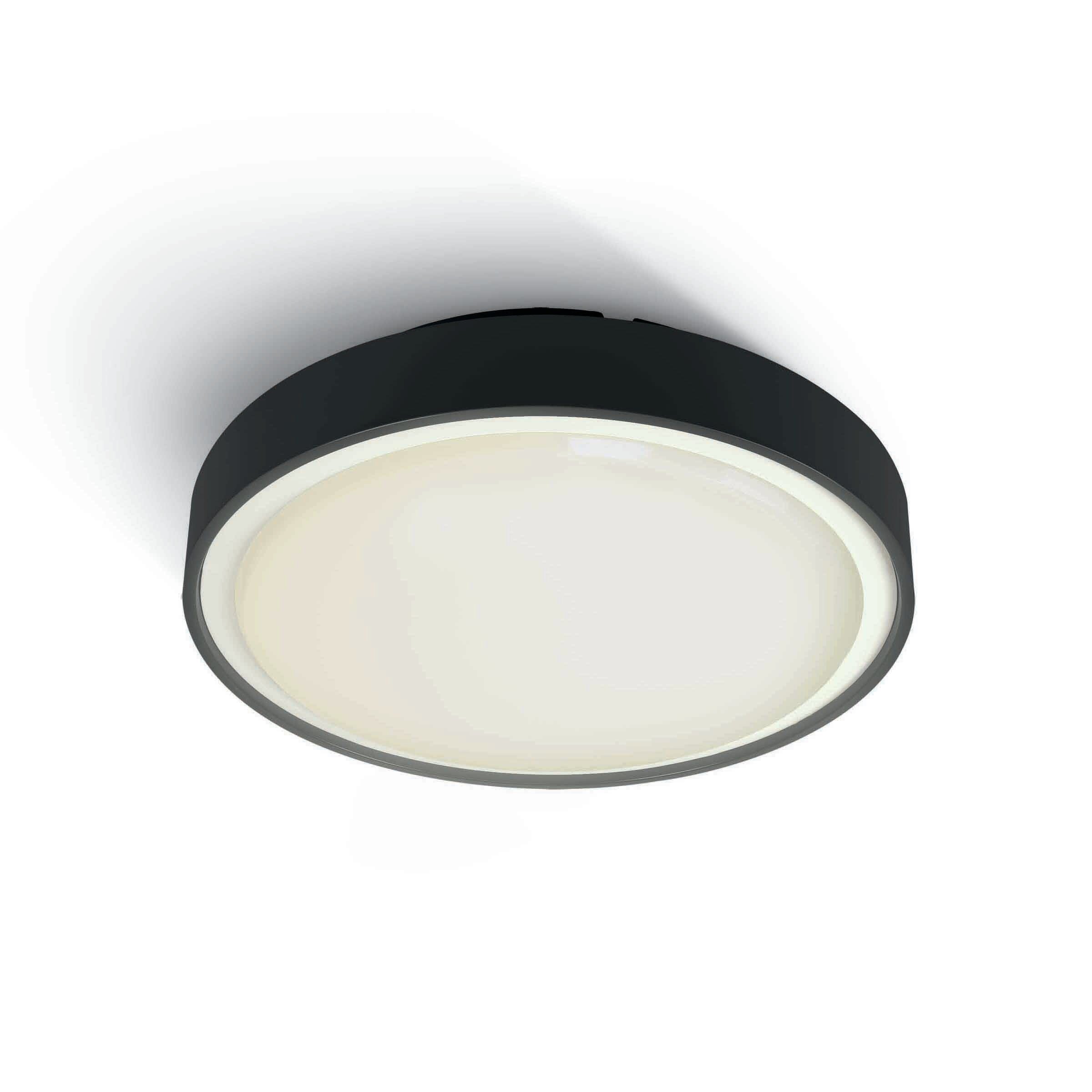 ONE Light E27 Plafo Outdoor - plafonnier d"extérieur - Ø ,3 cm - IP65 - noir