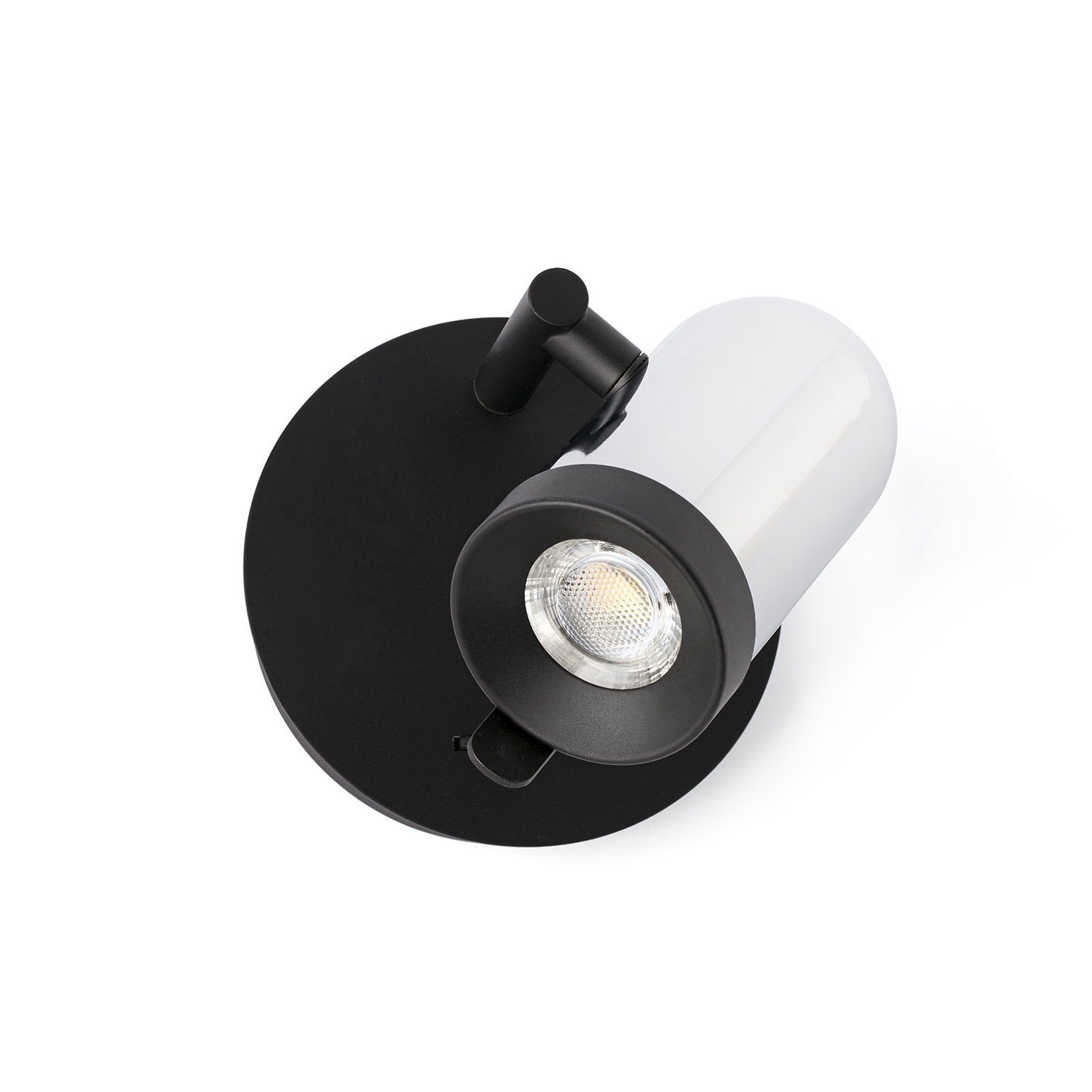 Faro Orleans - applique murale avec interrupteur - x - chrome et noir
