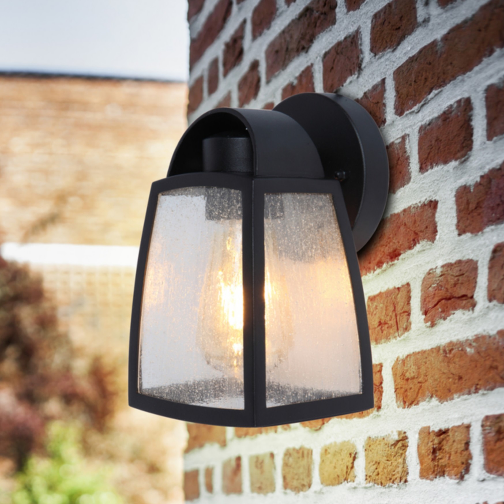 Lutec Kelsey - Applique d'extérieur - x - IP44 - verre dépoli - noir