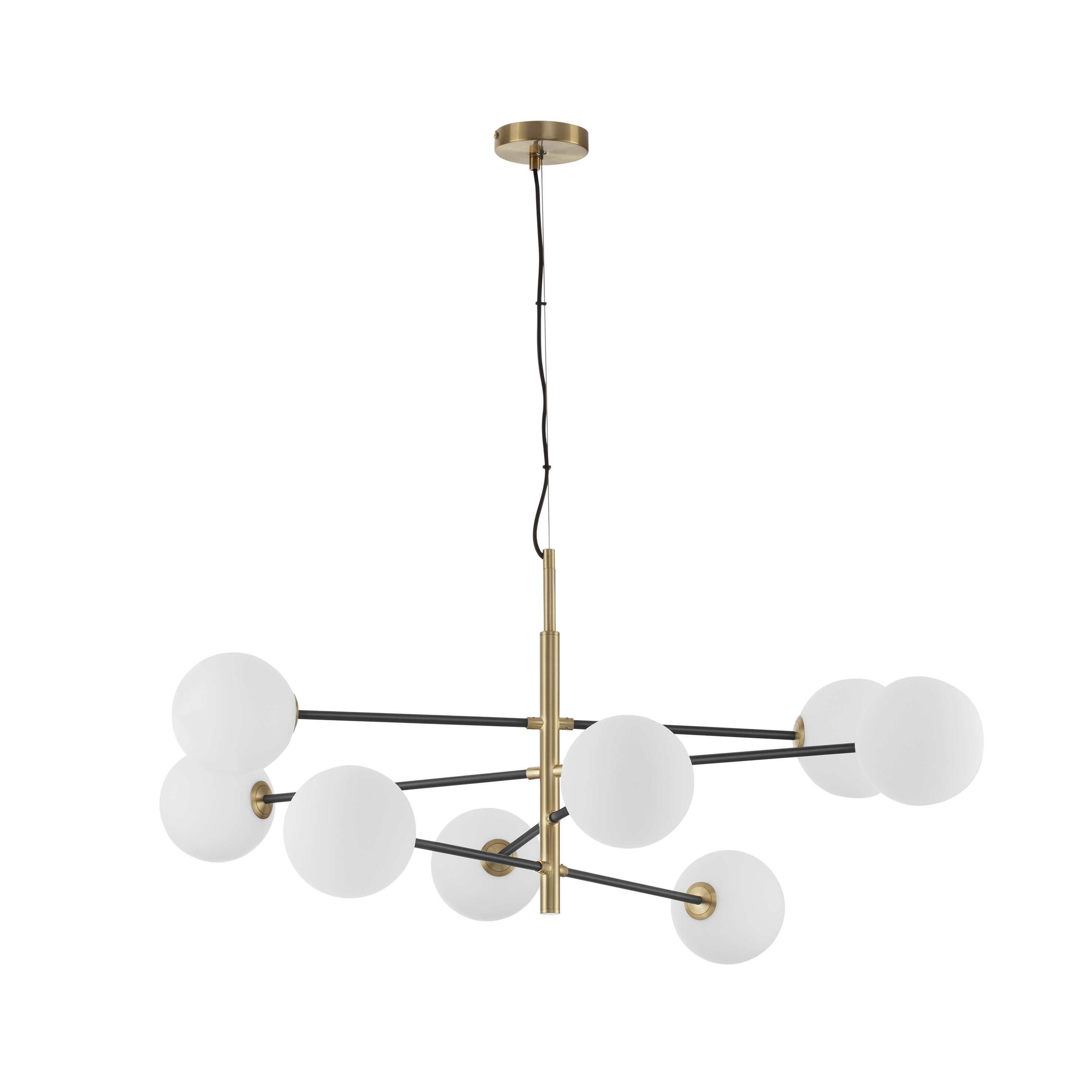 Nova Luce Vitra - lampe suspendue - x - or satiné et noir