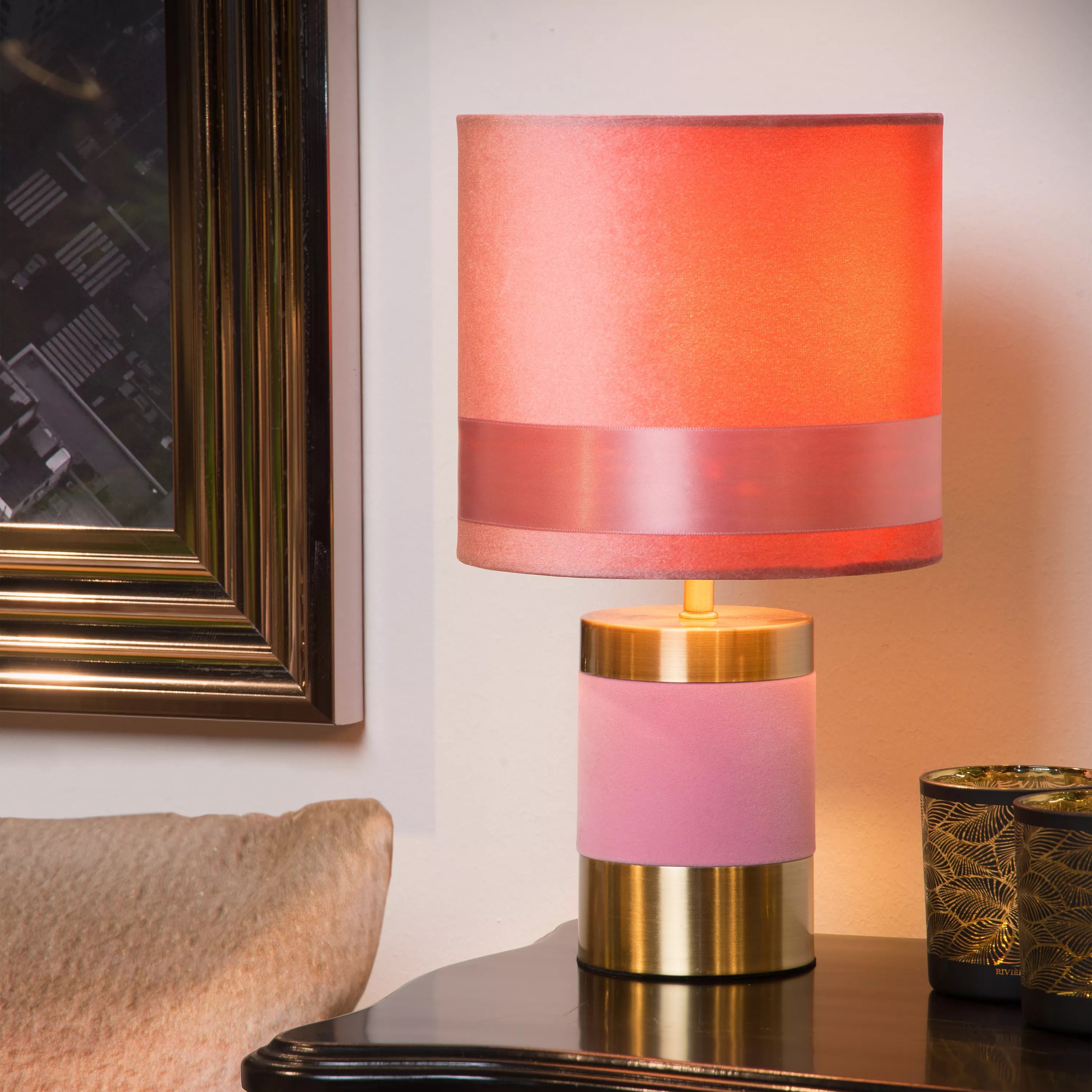 Lucide Extravaganza Frizzle - lampe à poser - Ø cm - rose