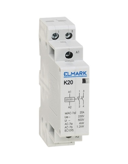 Contacteur Elmark - 2 pôles - 20A - 230V