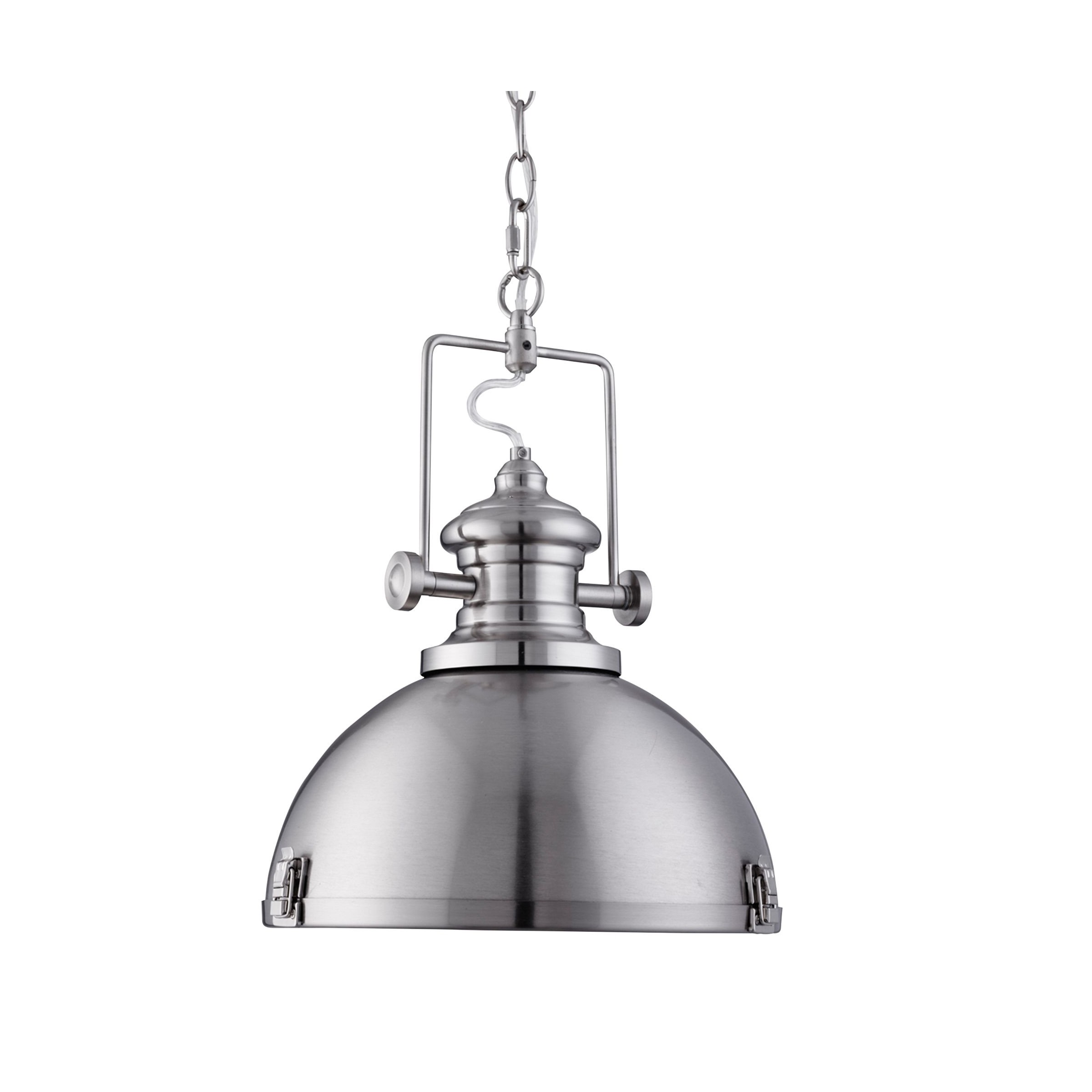 Searchlight Industrial Pendants - lampe suspendue - Ø cm - argent satiné