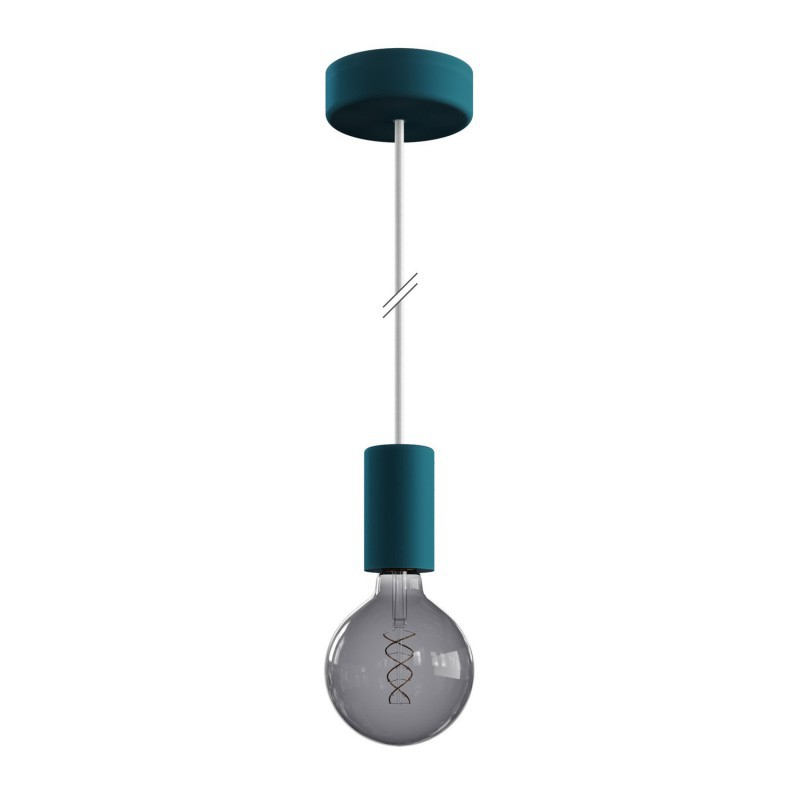 Creative Cables Eiva - suspension extérieure avec fixation plafond en silicone - Ø 12,5 x 164,5 cm - IP65 - essence