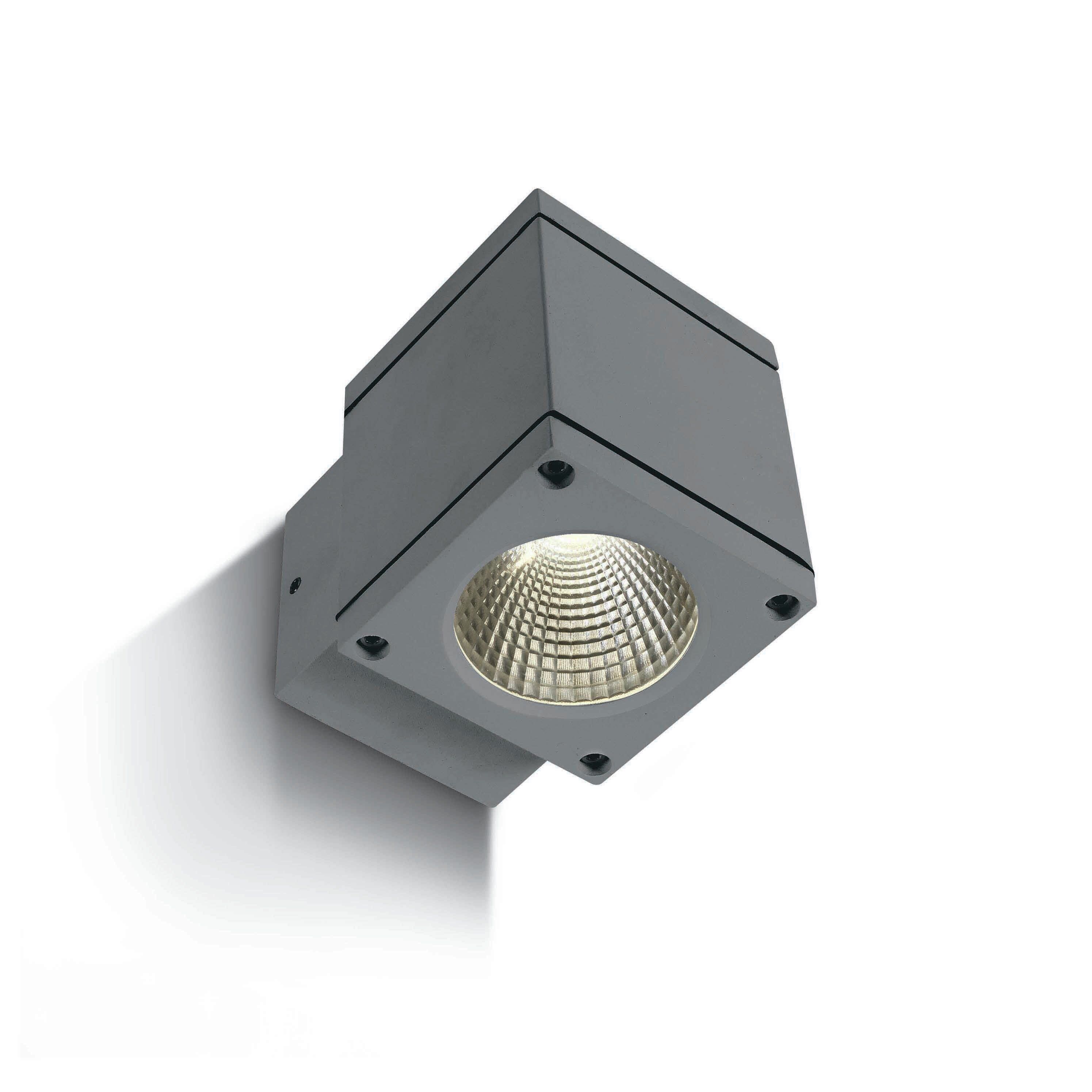 ONE Light Outdoor Wall Cylinders - applique murale extérieure - ,3 x 9,5 cm - 6W LED inclus - IP54 - gris