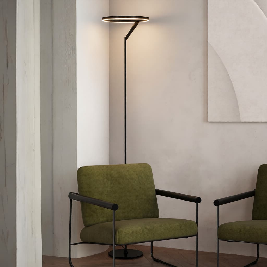 Nova Luce Tilia - lampadaire - Ø cm - 26W dimmable LED inclus - noir sablé