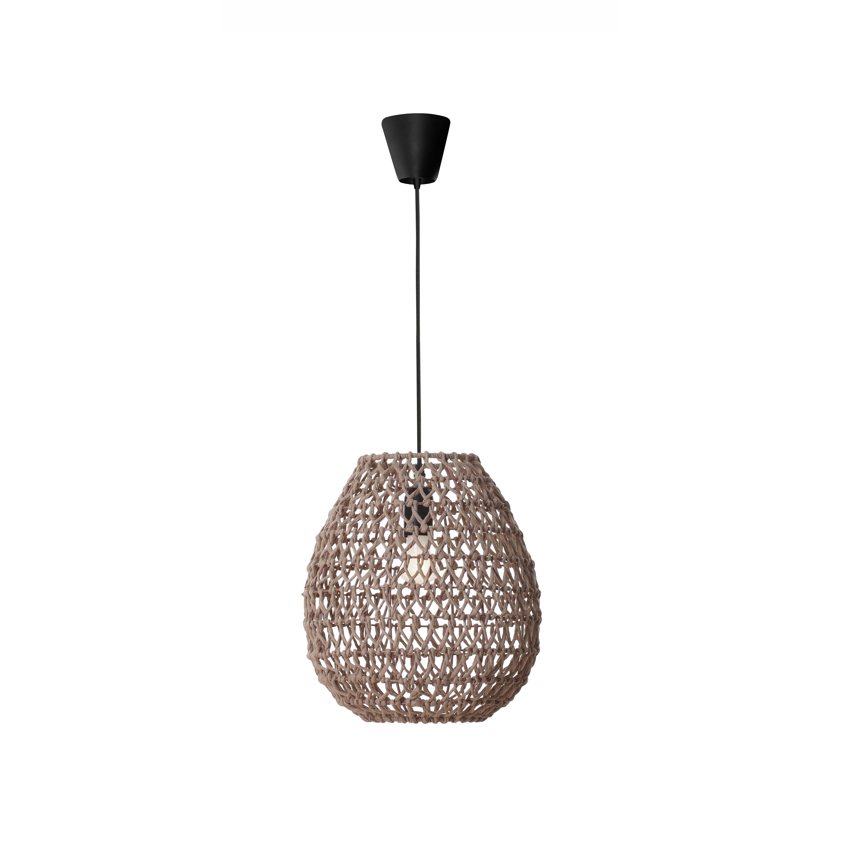 Nova Luce Griffin - lampe suspendue - Ø 30,5 x - brun et noir