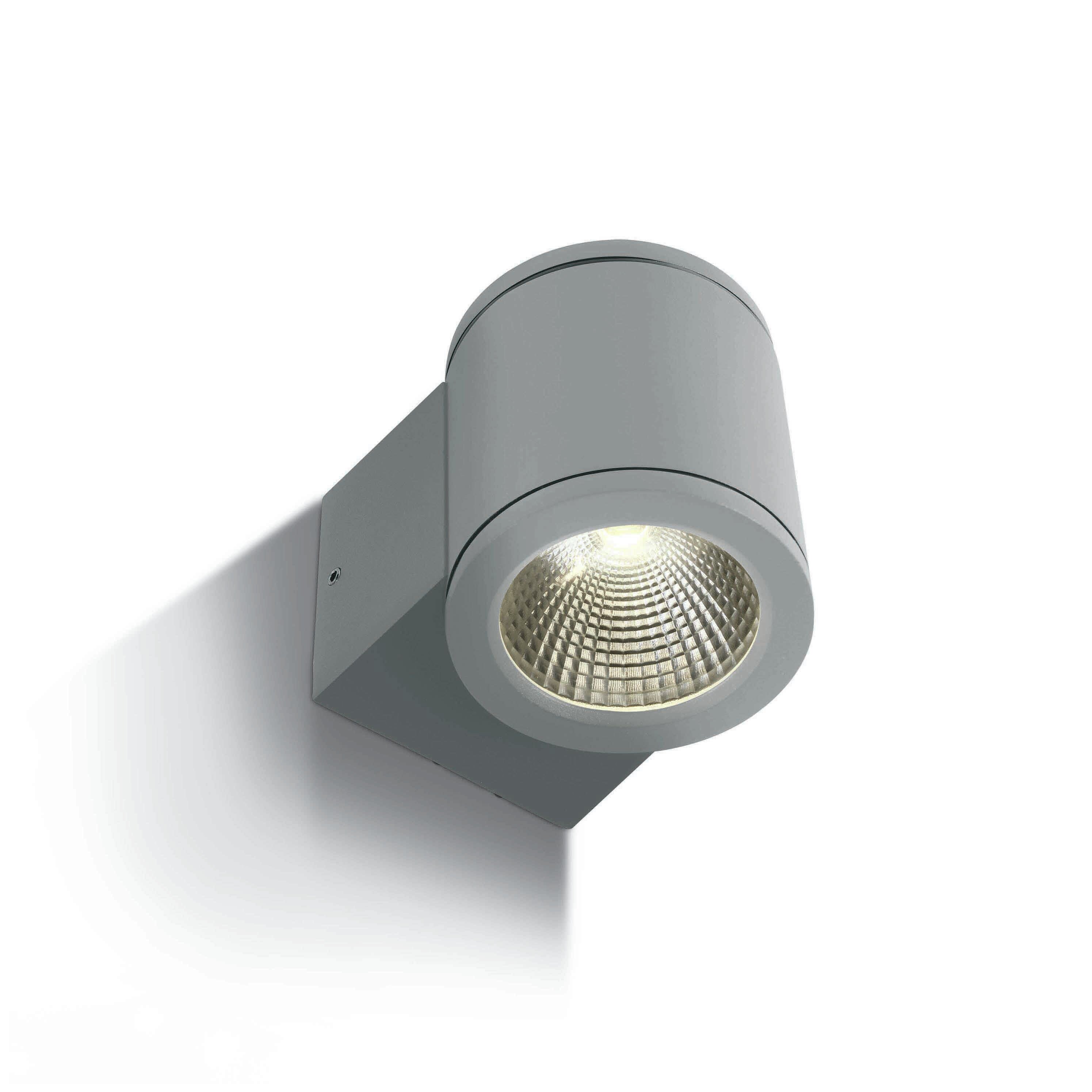 ONE Light cylindre mural extérieur - applique murale extérieure - ,6 x 9 cm - 6W LED inclus - IP54 - gris