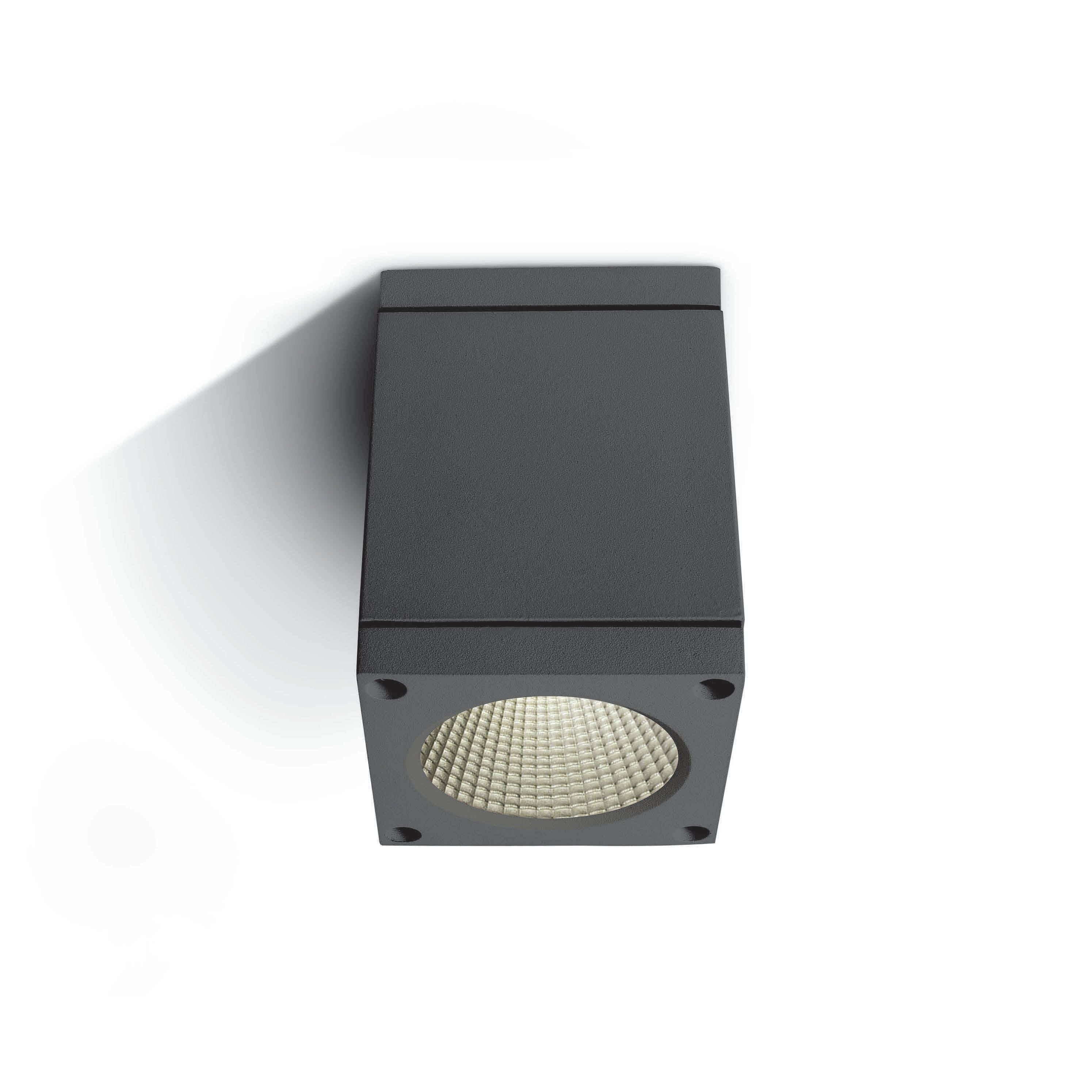 ONE Light Outdoor Ceiling Cylinders - plafonnier extérieur - x 10,7 cm - 6W LED inclus - IP54 - anthracite
