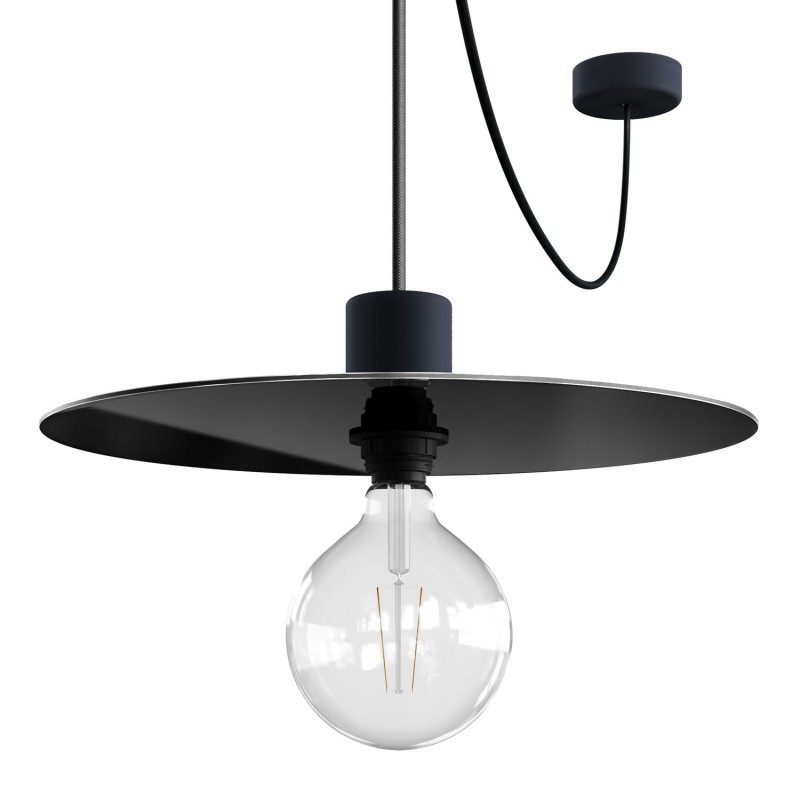 Creative Cables Elegant - lampe suspendue - Ø ,8 cm - IP65 - noir