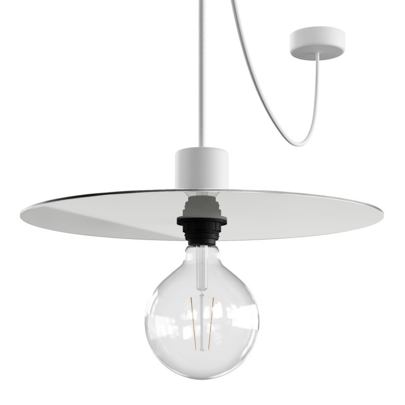Creative Cables Elegant - lampe suspendue - Ø ,8 cm - IP65 - blanc