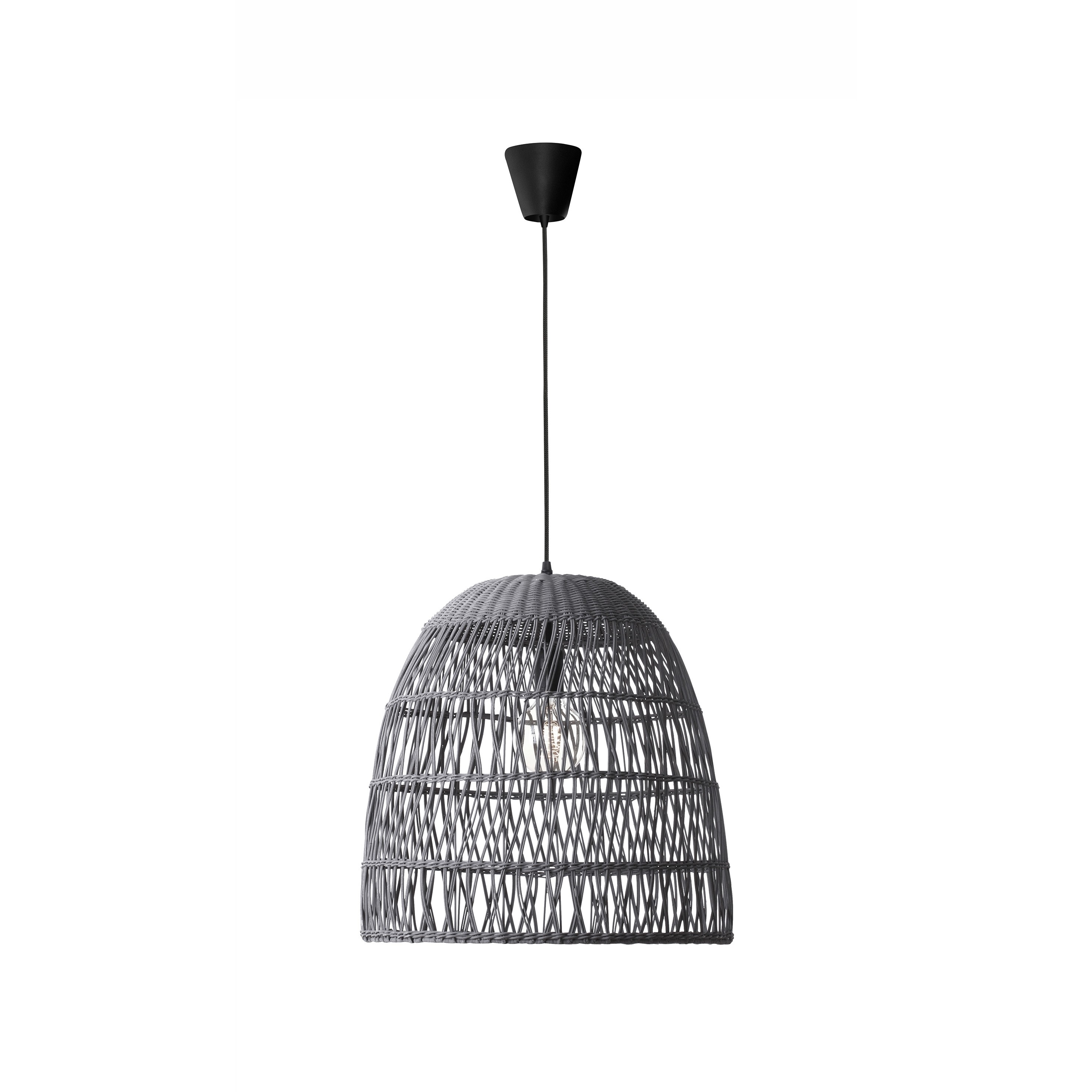 Nova Luce Destin - lampe suspendue - Ø 46,5 x - gris et noir