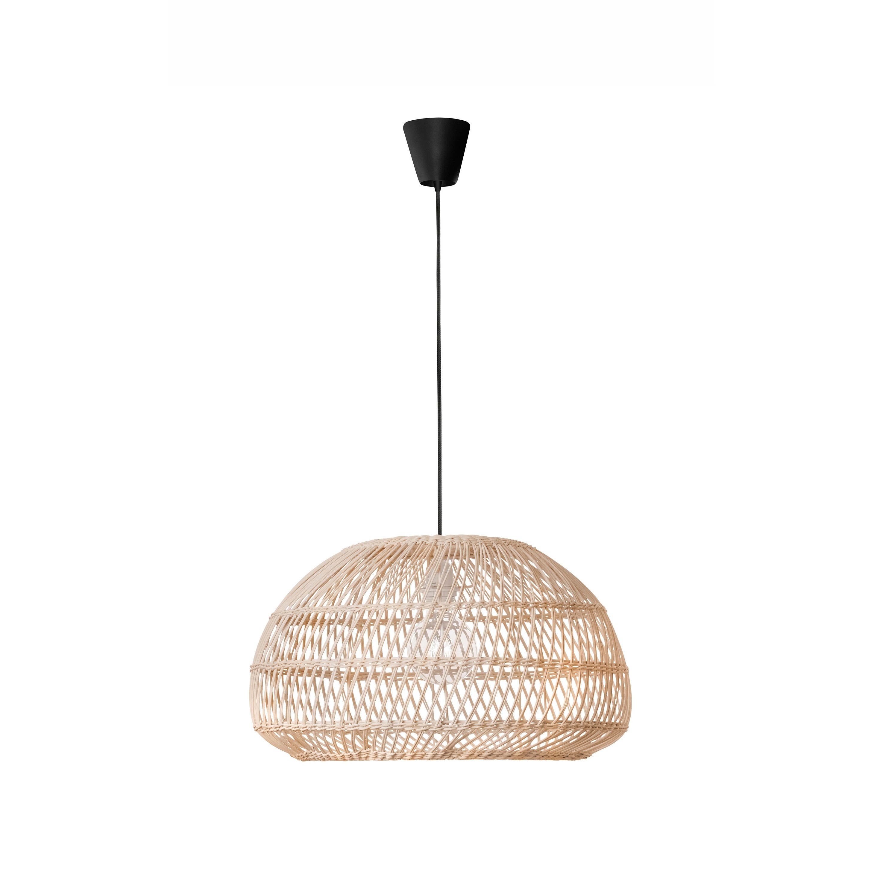 Nova Luce Melody - lampe suspendue - Ø 50,5 x - brun et noir