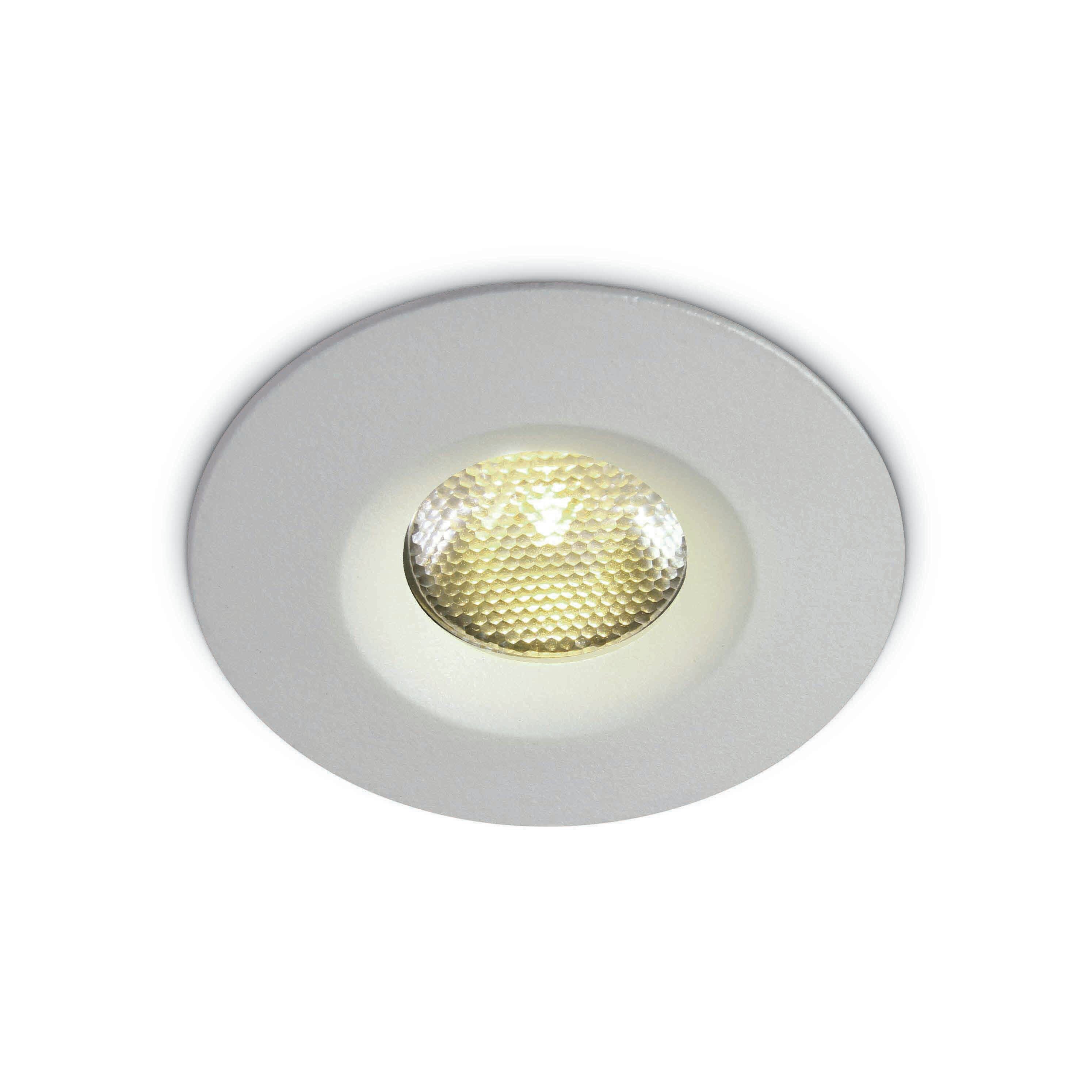ONE Light - spot à encastrer - Ø 46 mm, Ø 38 mm encastré - 3W LED dimmable inclus - IP65 - blanc