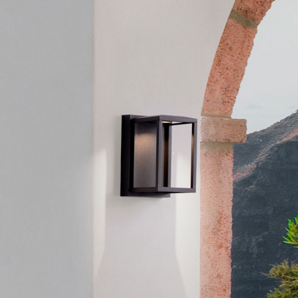 Nova Luce Prive - applique murale extérieure - x - 14W LED inclus - IP65 - noir sablé