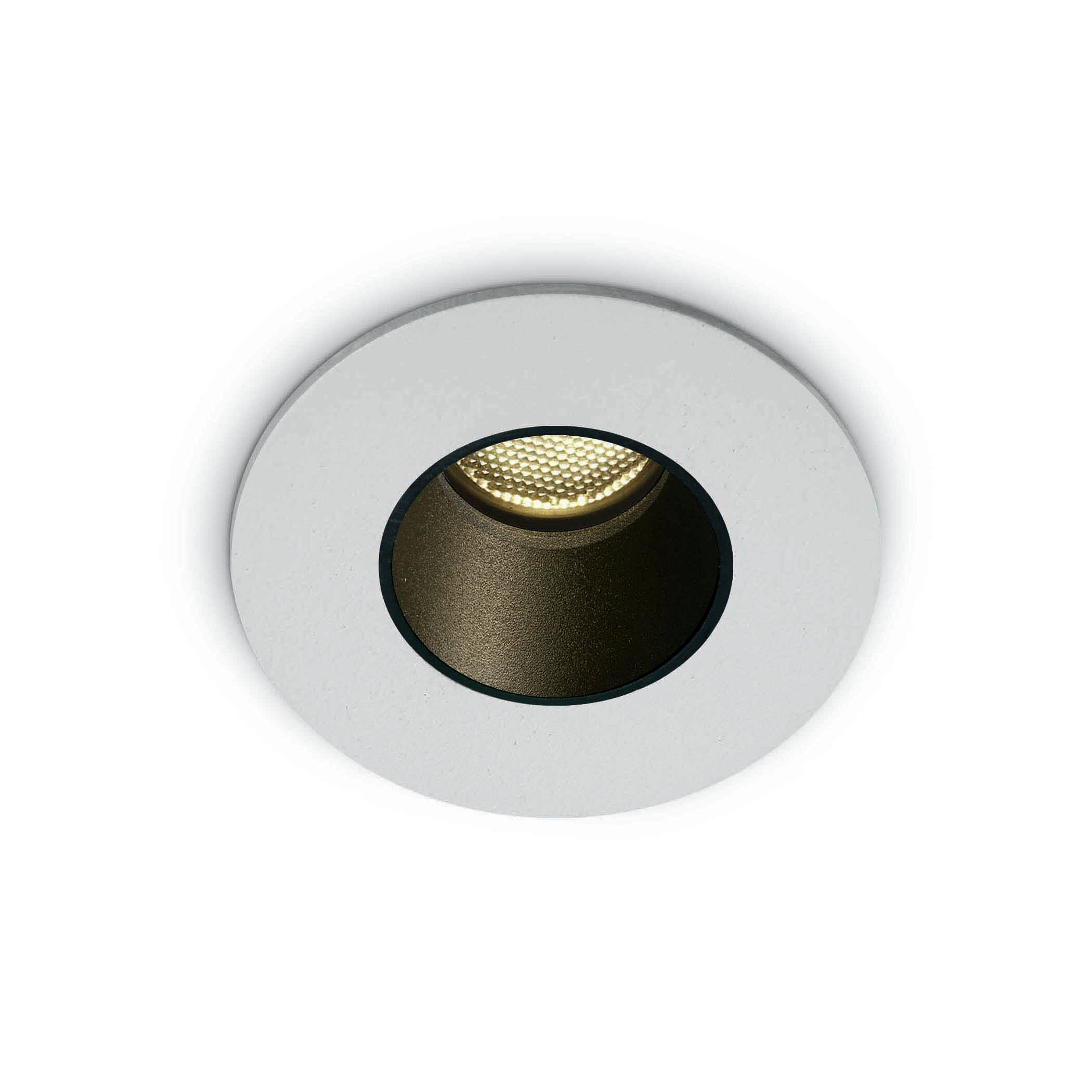 ONE Light - Gamme Dark Light - spot à encastrer - Ø 40 mm, Ø 30 mm à encastrer - 2W LED inclus - IP65 - blanc