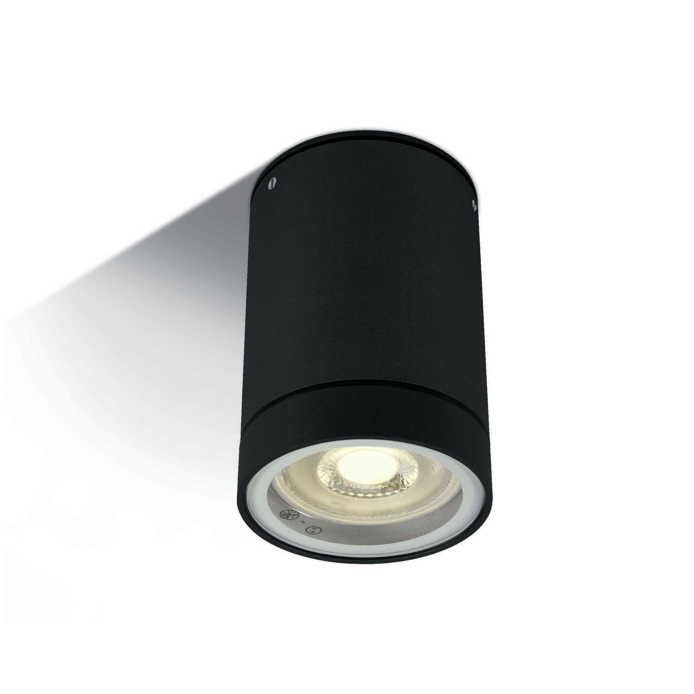 ONE Light GU10 Outdoor Cylinders - plafonnier d"extérieur - Ø 6,5 x 9,5 cm - IP54 - noir