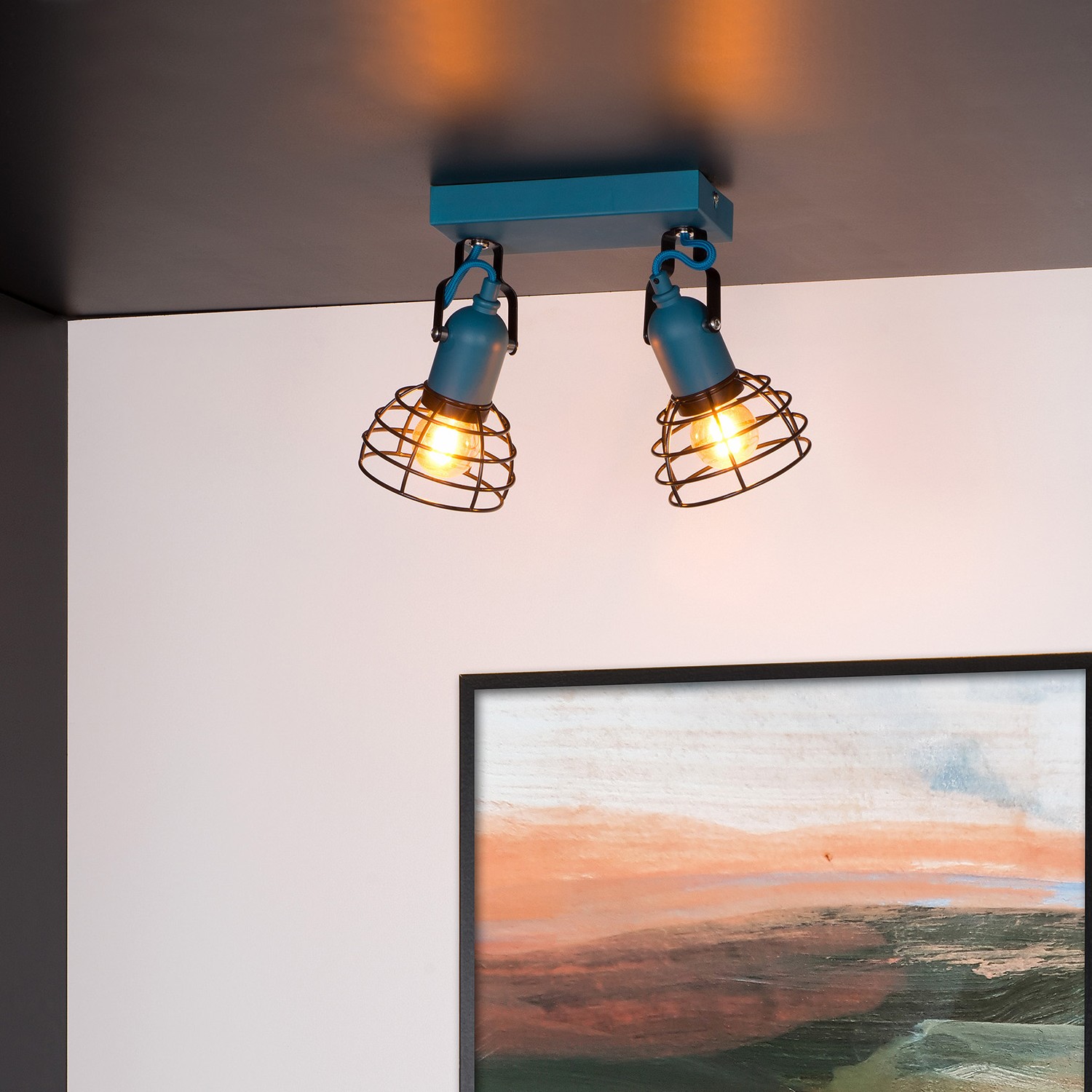 Lucide Pola - spot en saillie 2L - ,5 x - bleu