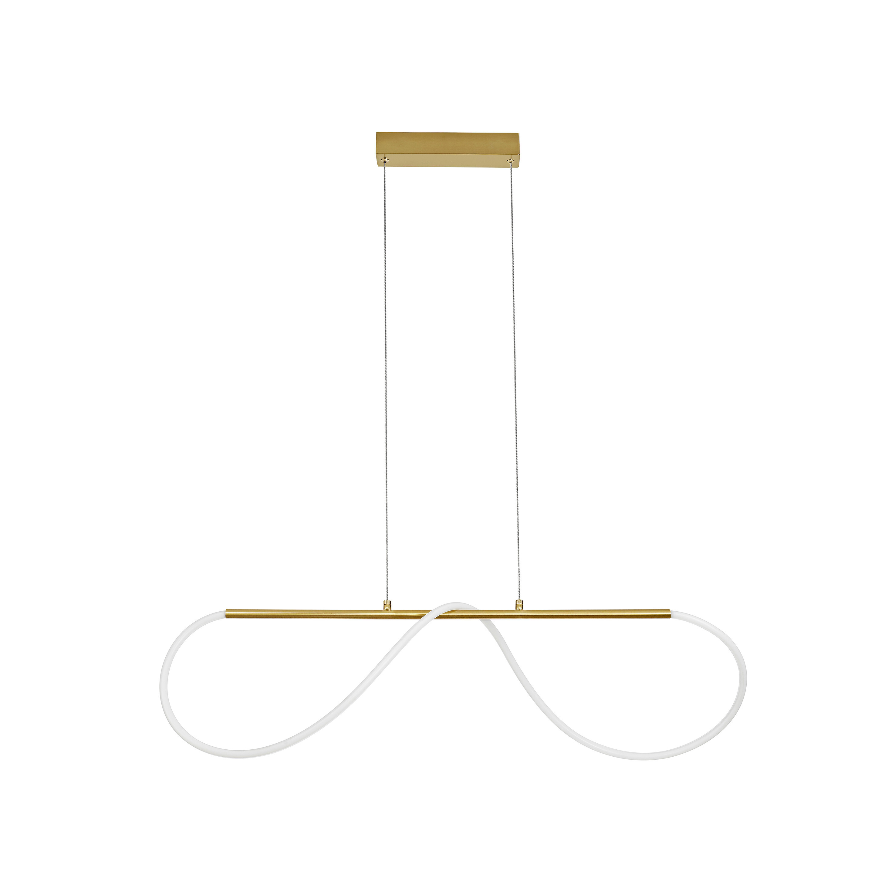 Nova Luce Tiriac - lampe suspendue - x - 29W LED dimmable inclus - or et blanc