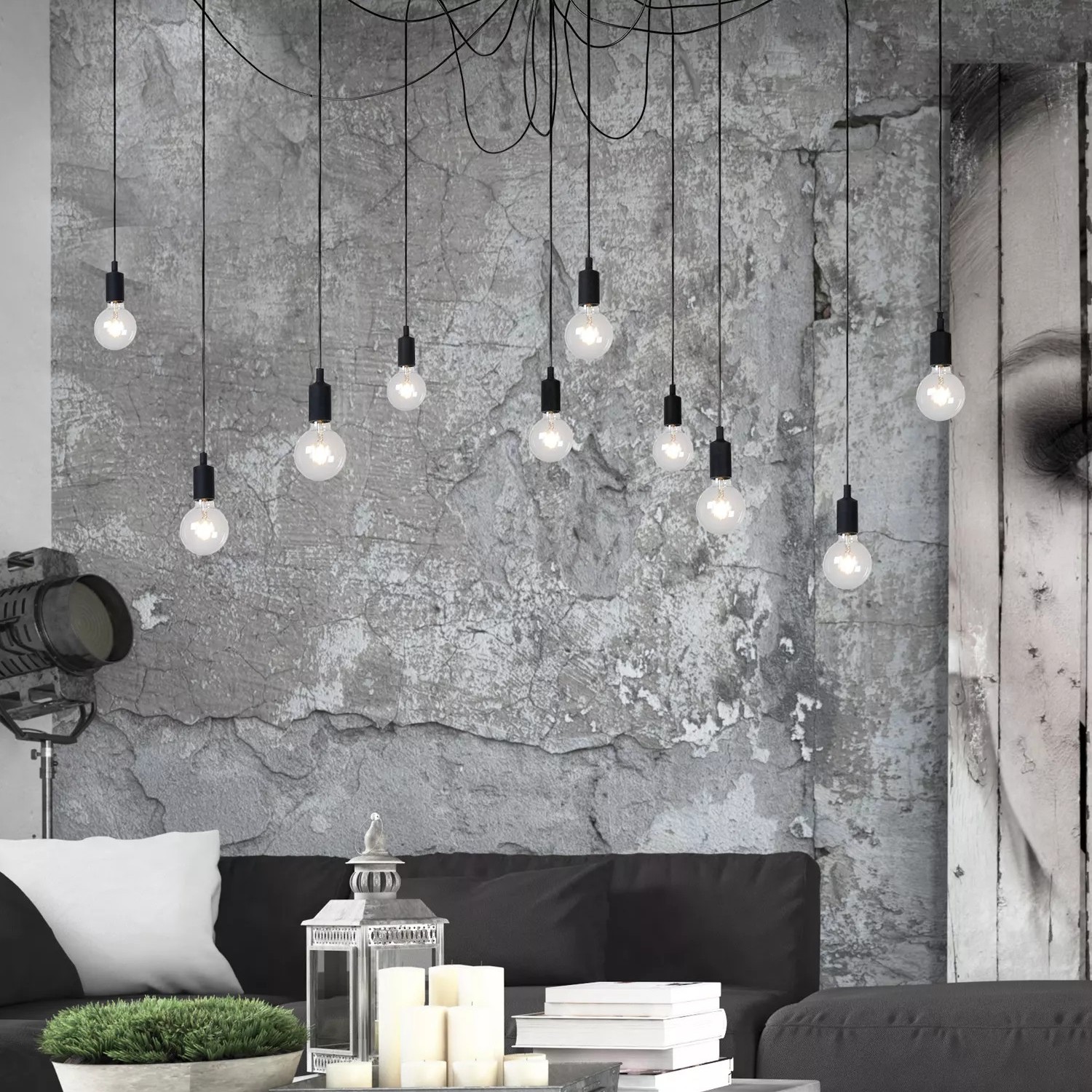Lucide Fix 10 - lampe suspendue - x - noir