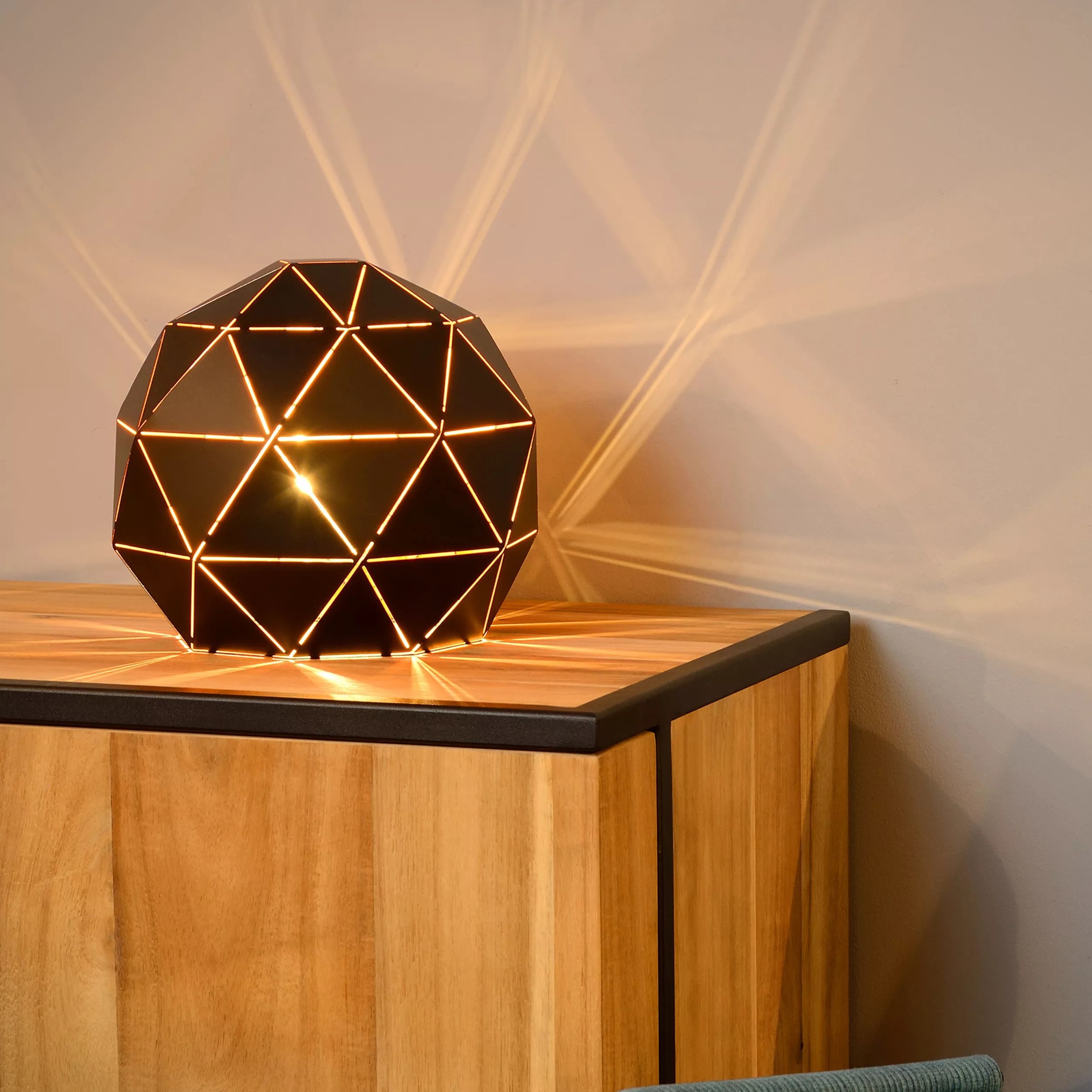 Lucide Otona - lampe à poser - Ø cm - noir