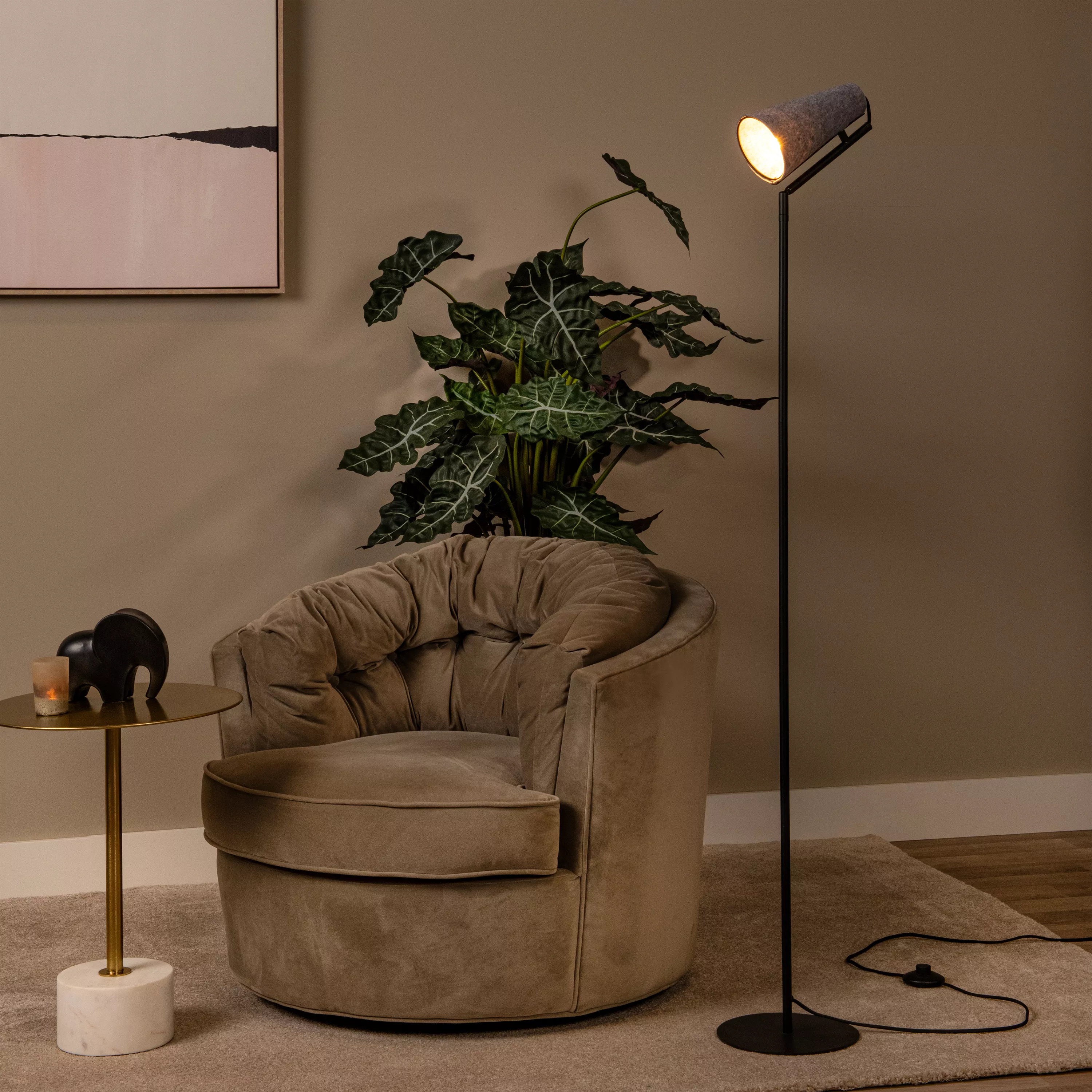 Lucide Bensen - lampadaire - Ø cm - gris