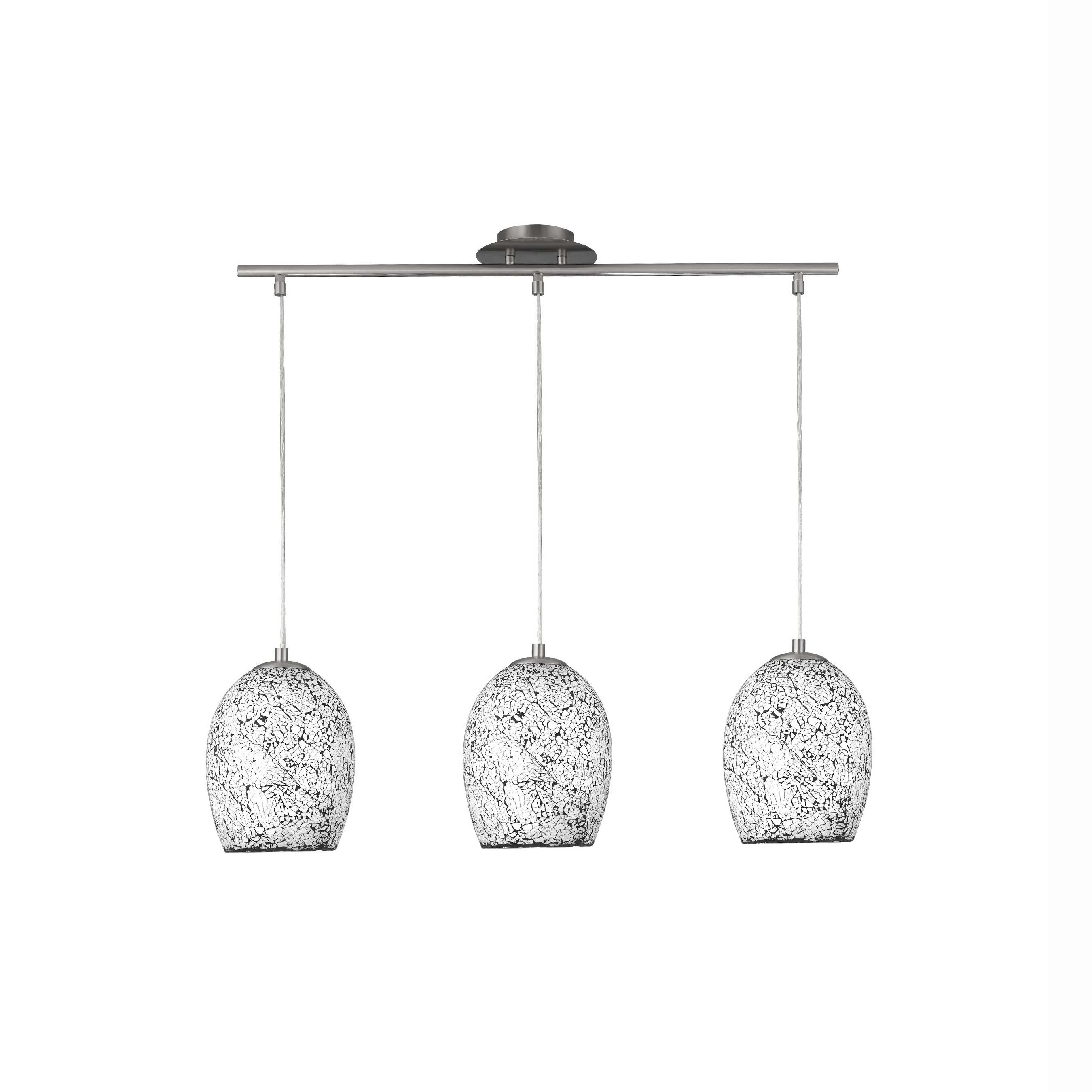 Searchlight Crackle - lampe suspendue - x - verre craquelé blanc