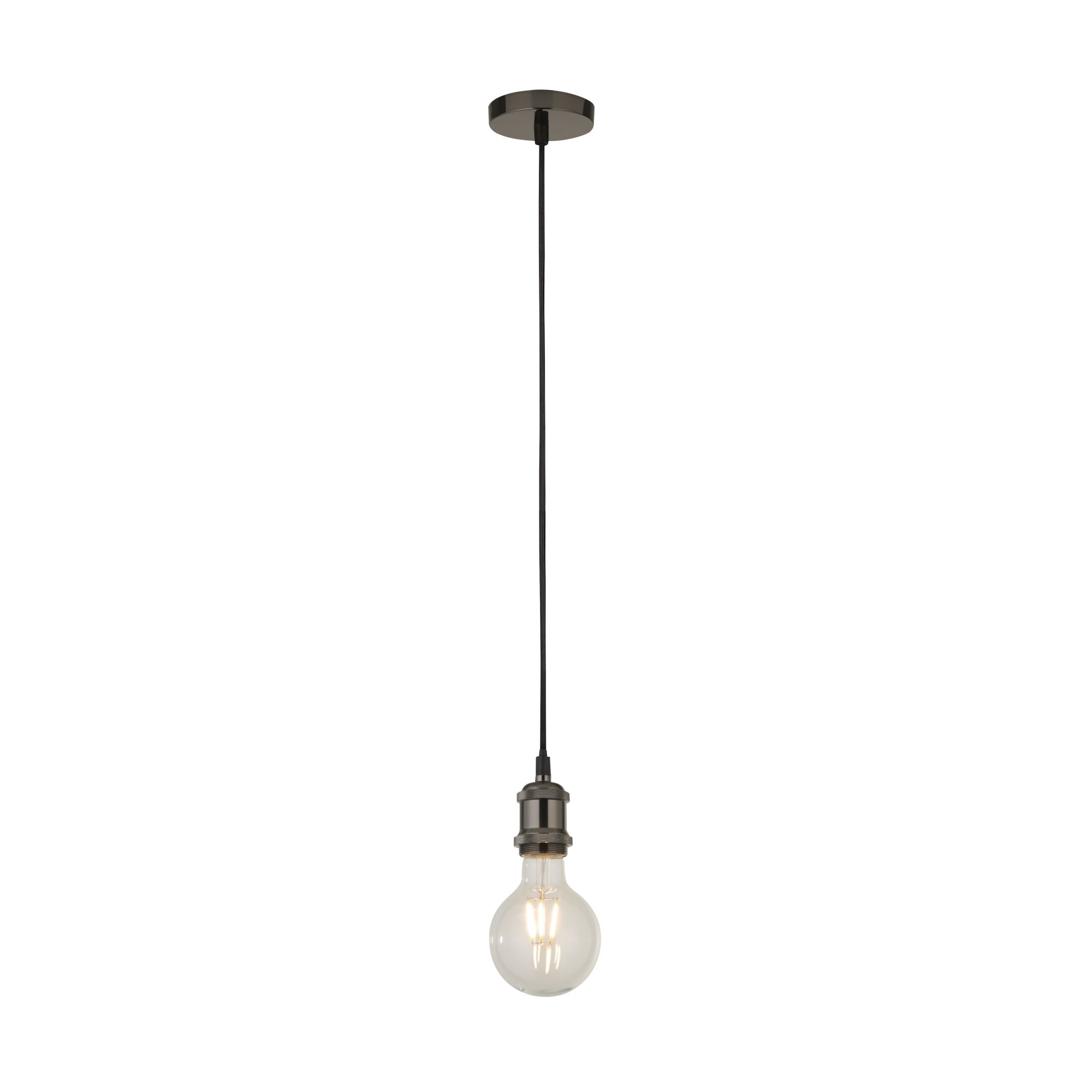 Searchlight Suspension - lampe suspendue - Ø 9,8 x - noir chrome