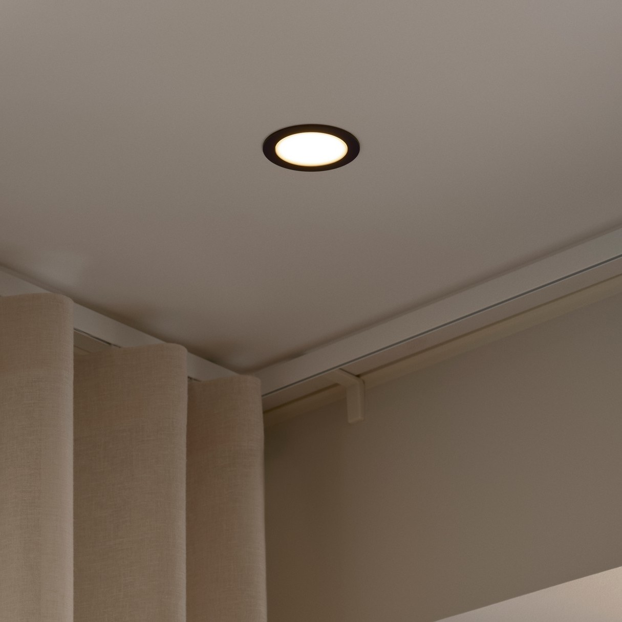Nordlux Olea 3-Kit - spot encastré - Ø 85 mm, Ø 68 mm taille d"encastrement - 4,4W LED inclus - IP65 - noir