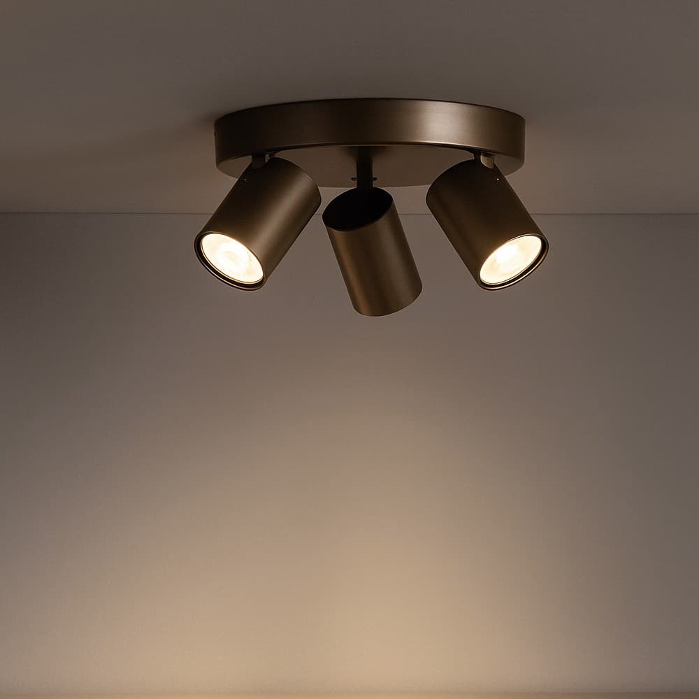 Projectlight Phoebe - spot en saillie 3L - Ø cm - bronze