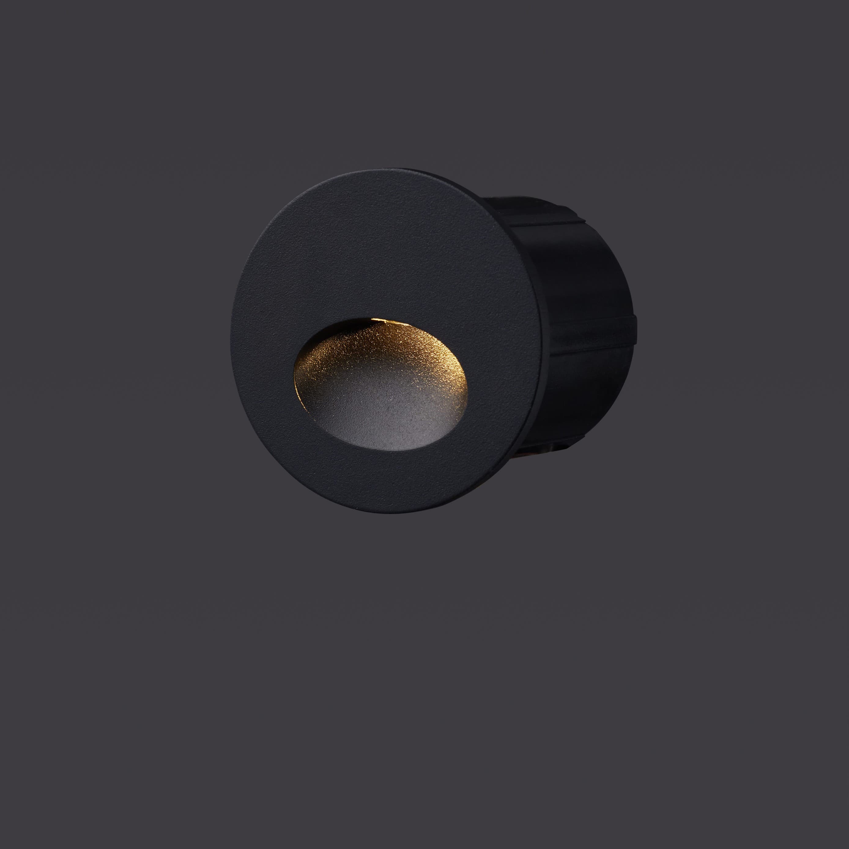 Nova Luce Circe - applique encastrée - Ø ,5 cm - 3W LED inclus - IP54 - anthracite foncé