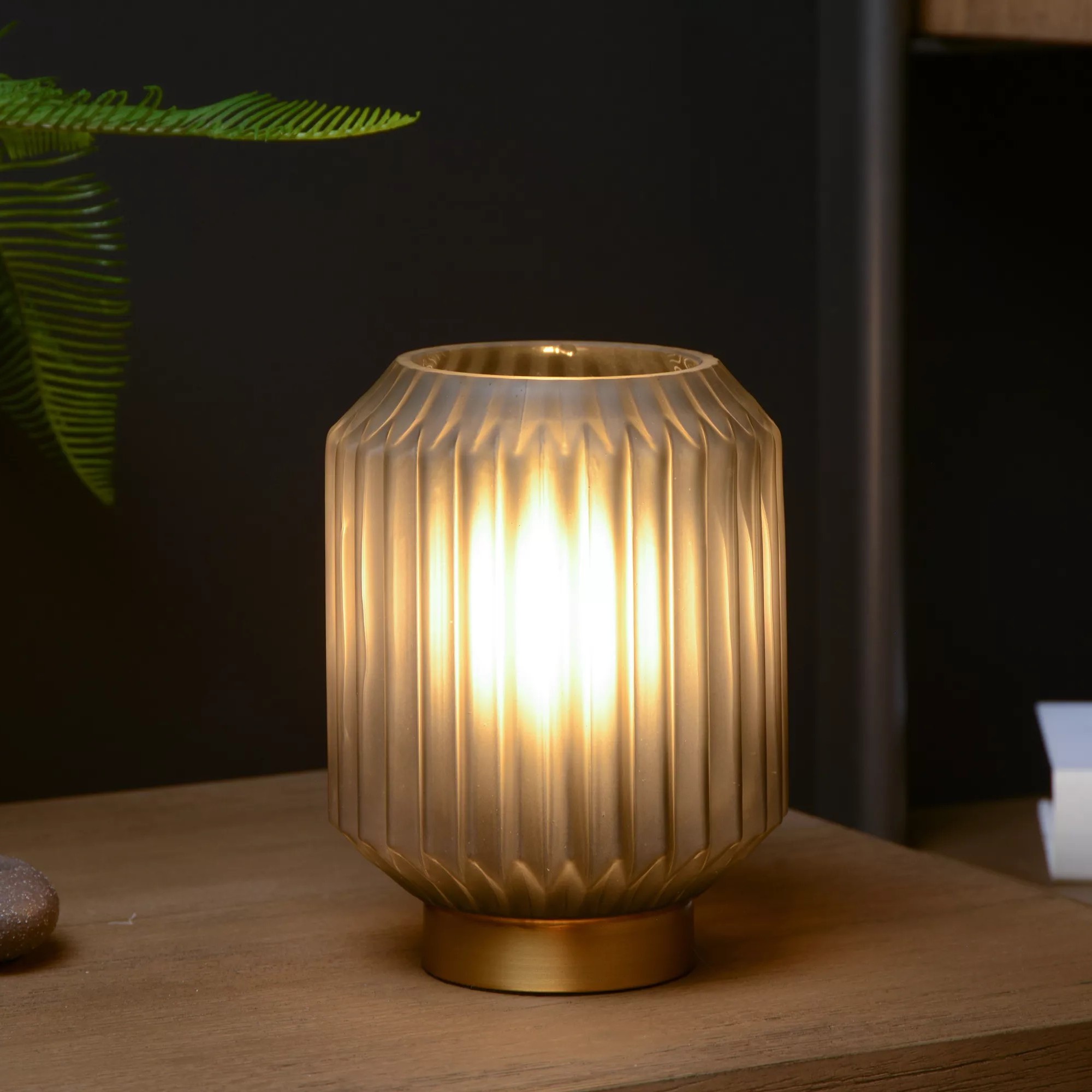 Lucide Sueno - lampe à poser - Ø 12,5 x - fumé