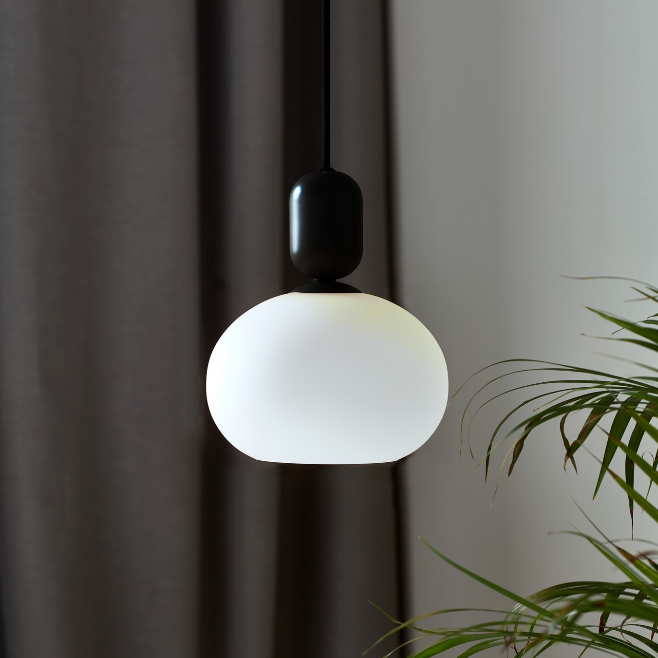 Nordlux Notti - lampe suspendue - Ø ,8 cm - noir et moka