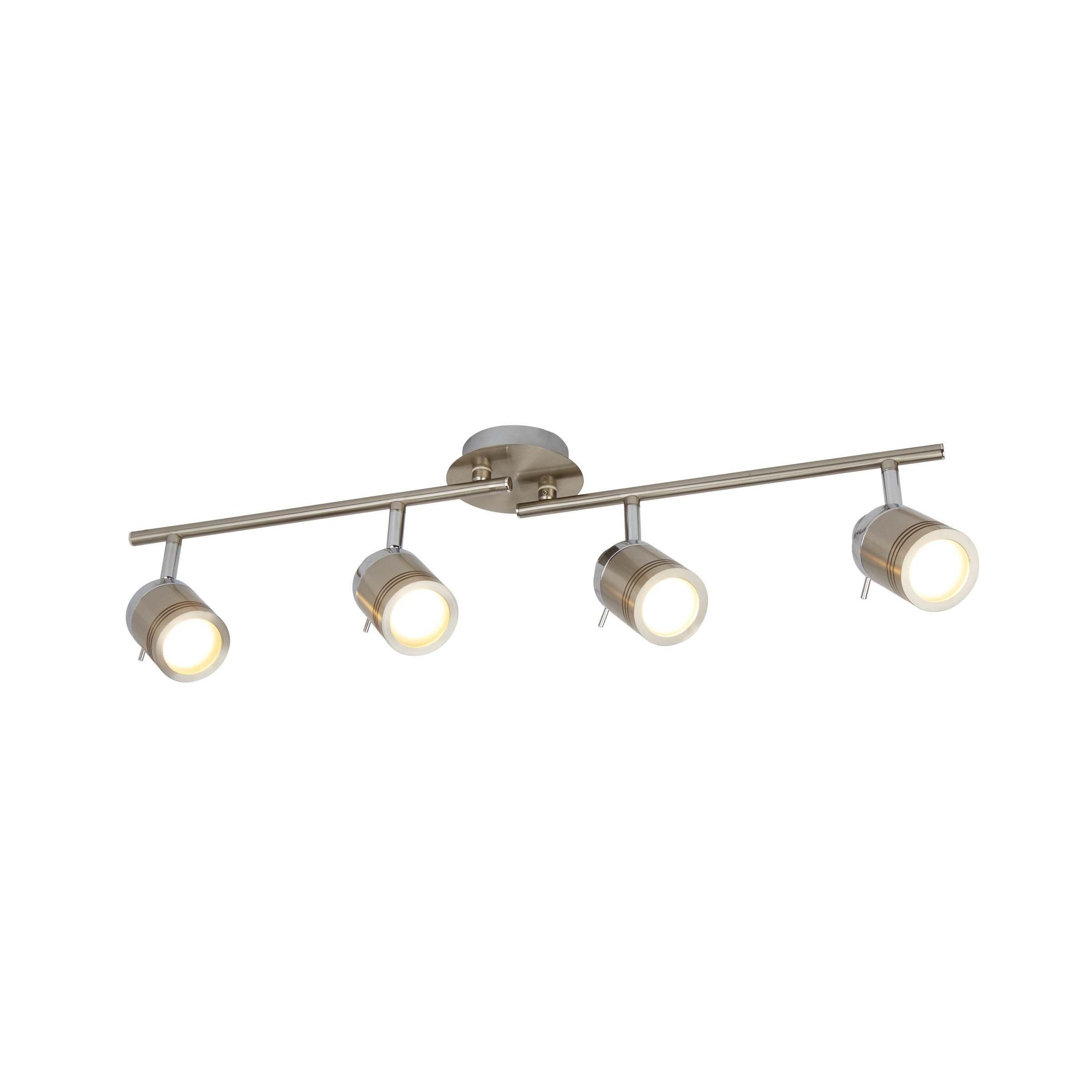 Searchlight Samson - projecteur de surface 4L - x 19,5 cm - IP44 - argent satiné