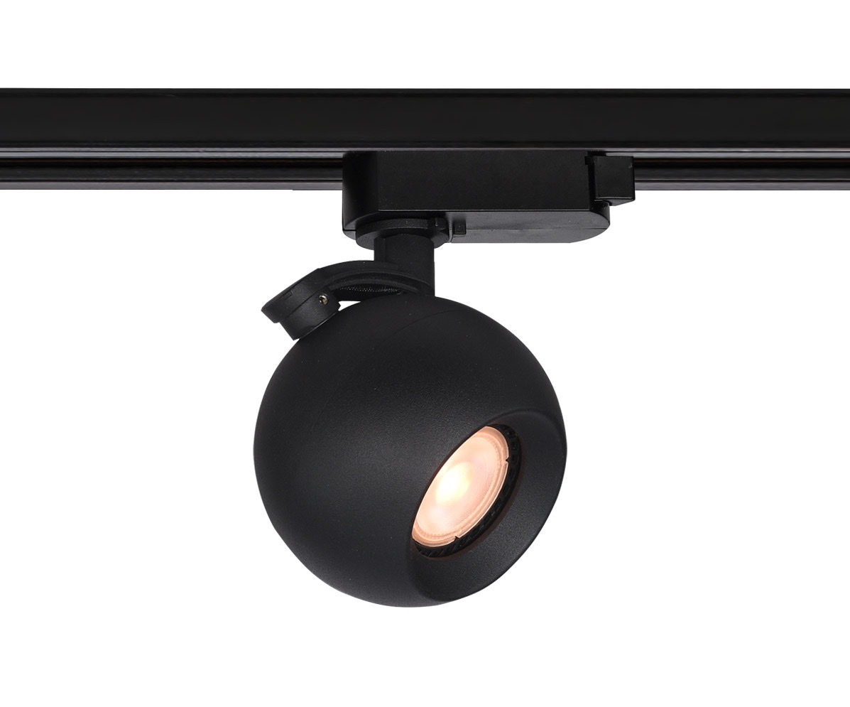 Artdelight Bolero - Spot sur rail monophasé - Ø ,7 cm - noir