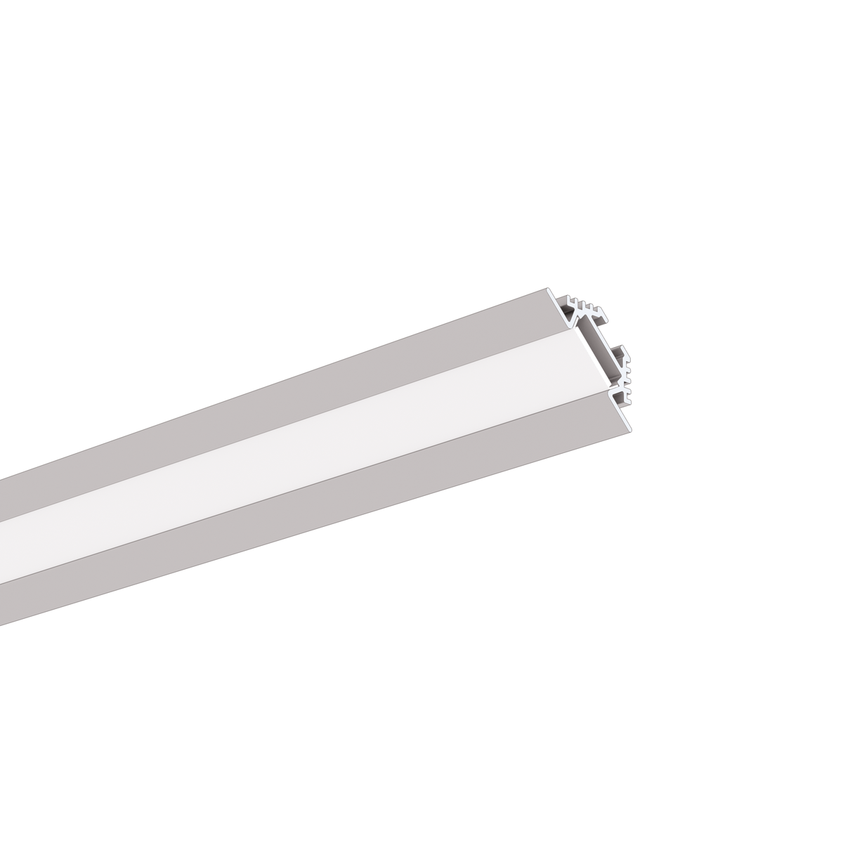 Klus Pac-Alu - profilé LED d’angle - 3, de large avec une fenêtre de 1, - argent anodisé