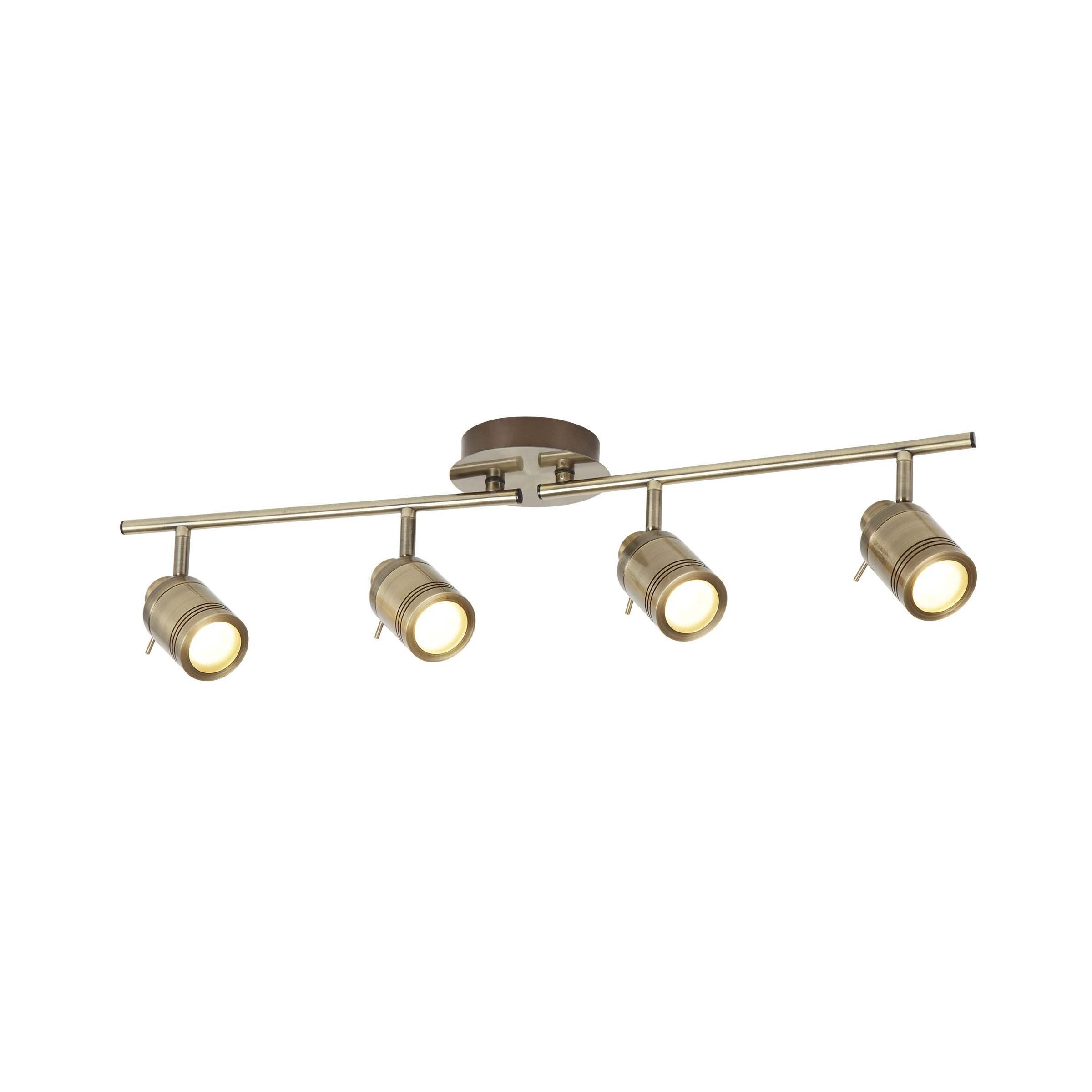 Searchlight Samson - spot en saillie 4L - x 19,5 cm - IP44 - laiton antique